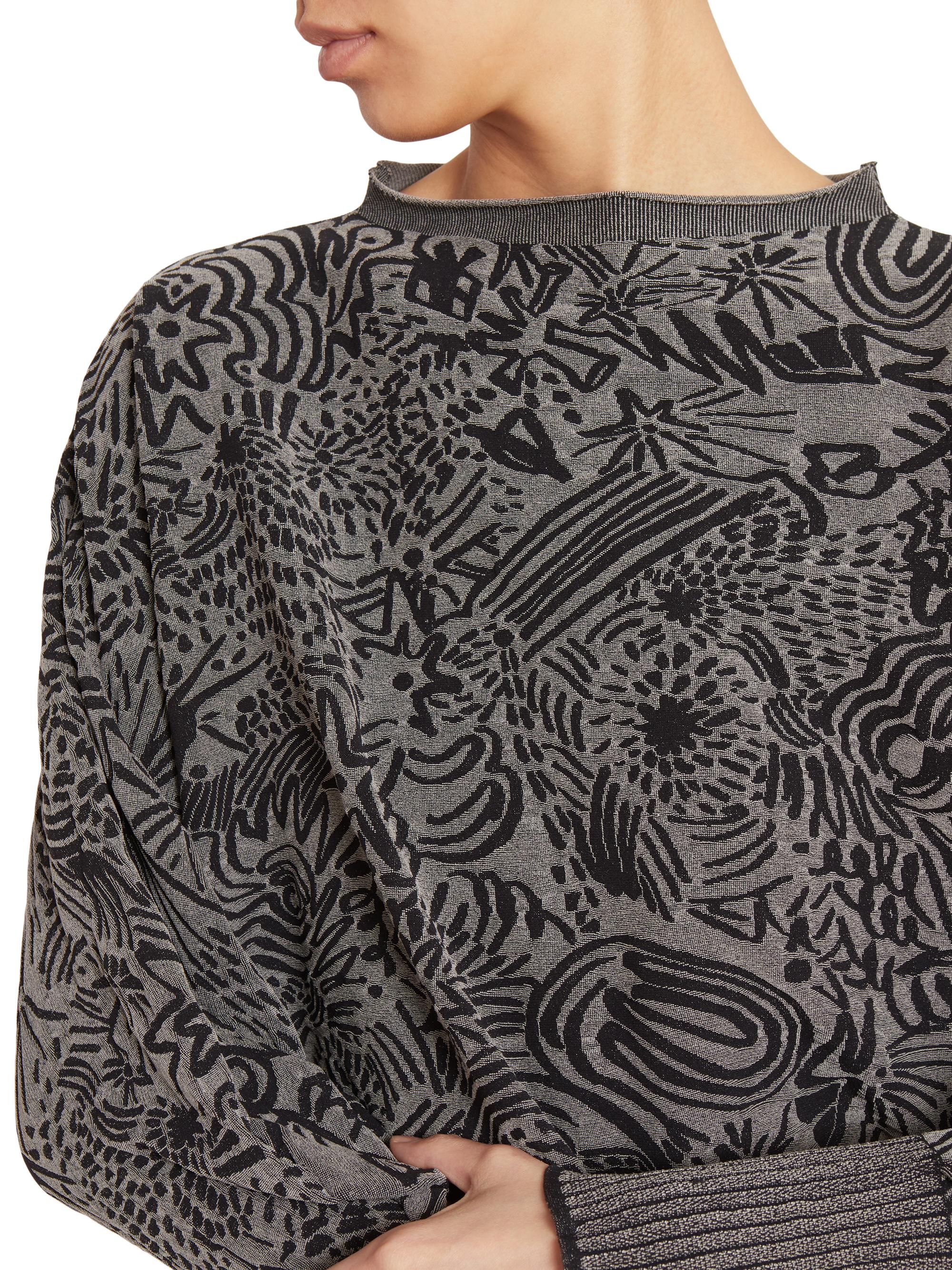 Pleats Please Issey Miyake Nova Graphic Rolled-Edge Top | Saks