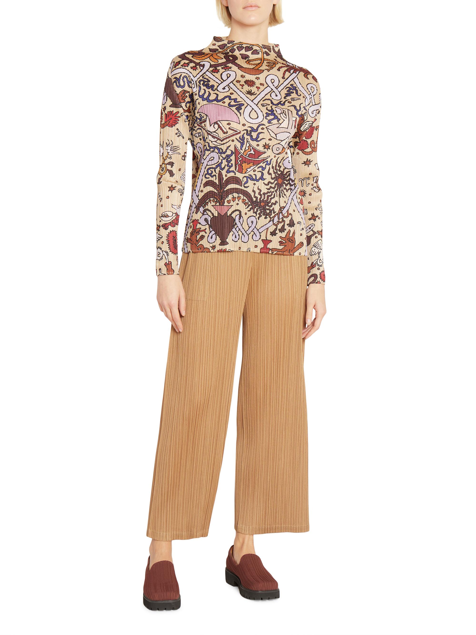 Pleats Please Issey Miyake Monthly Colors: December Wide-Leg Pants