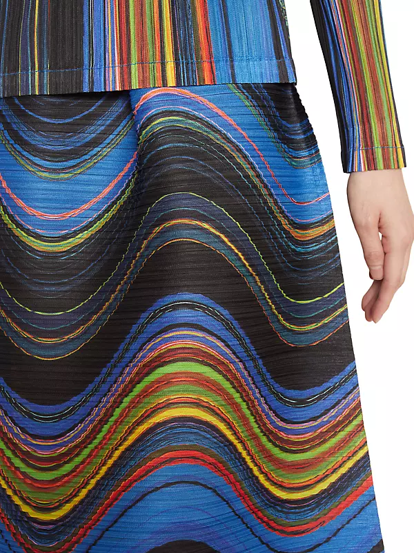 Shop Pleats Please Issey Miyake Warp Pleated A-Line Midi Shop Pleats Please Issey Miyake Warp Pleated A-Line Midi