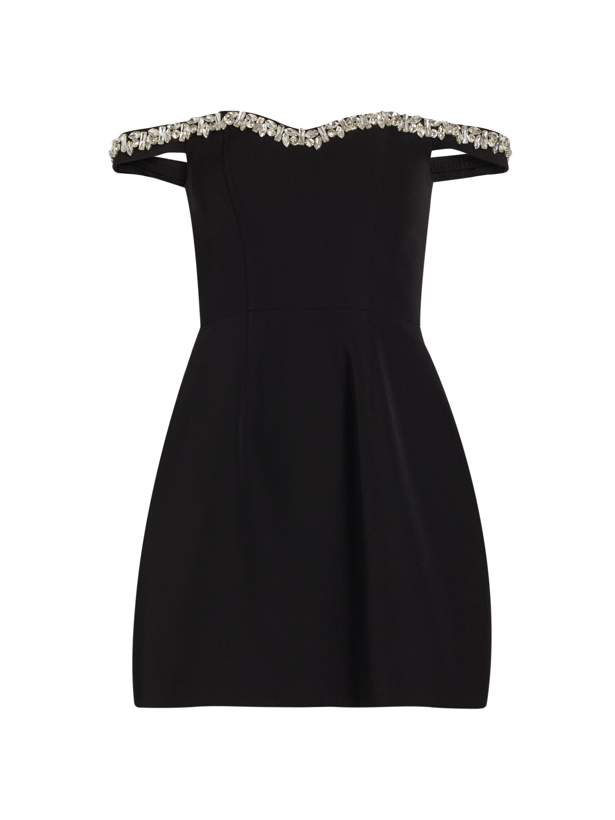 ML Monique Lhuillier Women's Blaire Embellished Off-The-Shoulder Minidress - Black