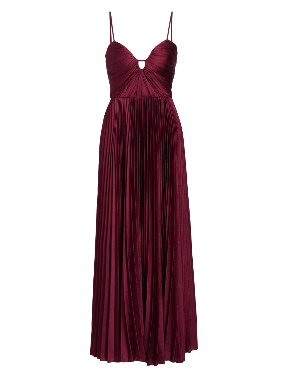 ml monique lhuillier suzette satin maxi dress ML Monique Lhuillier Suzette Abstract Satin Maxi Dress