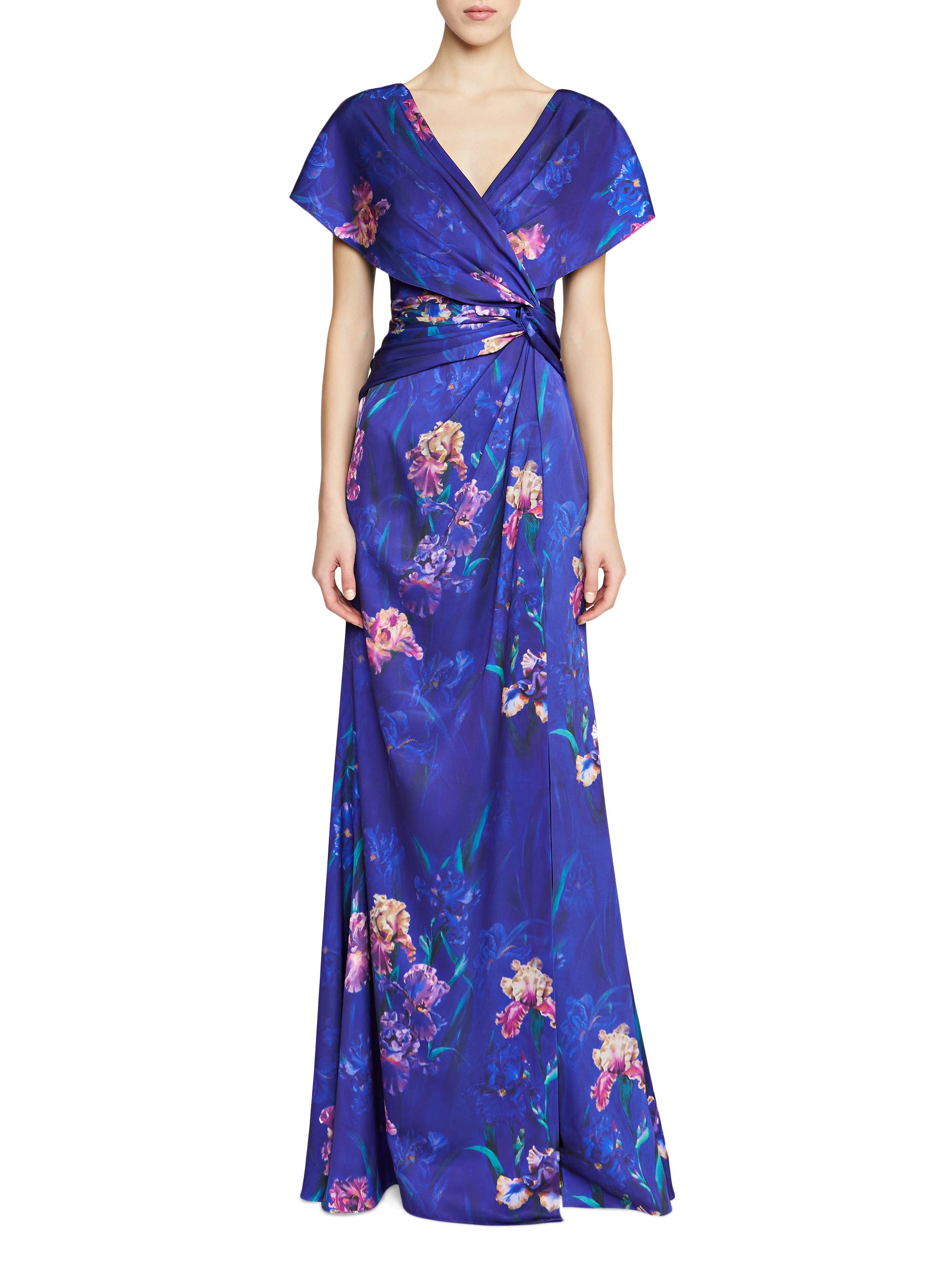 Theia Angelina Short Sleeve Gown