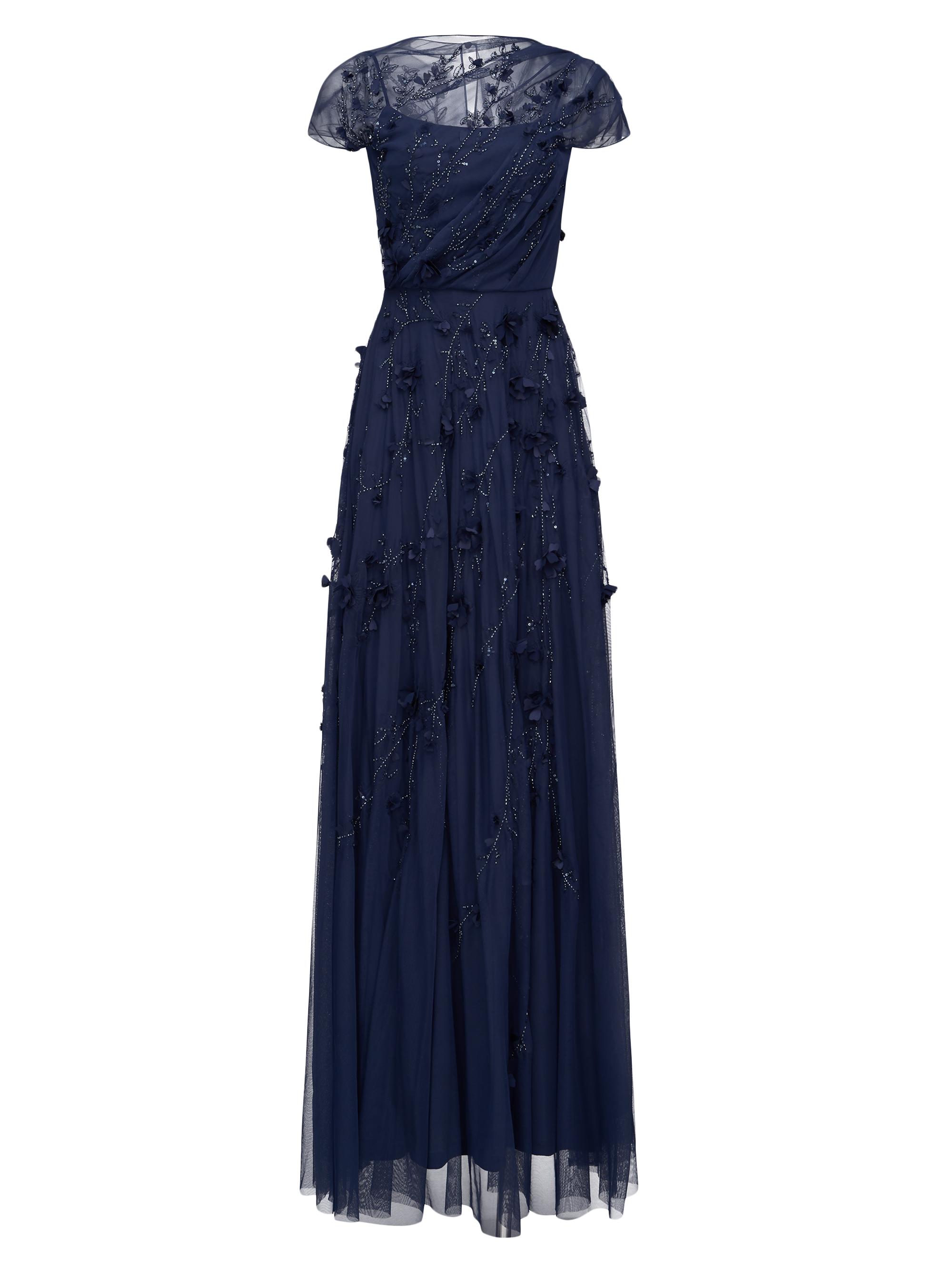 valerie embroidered maxi dress Azazie Halter V Neck Mermaid Bows Maxi Floor-Length Wedding Guest Formal Dresses in Navy