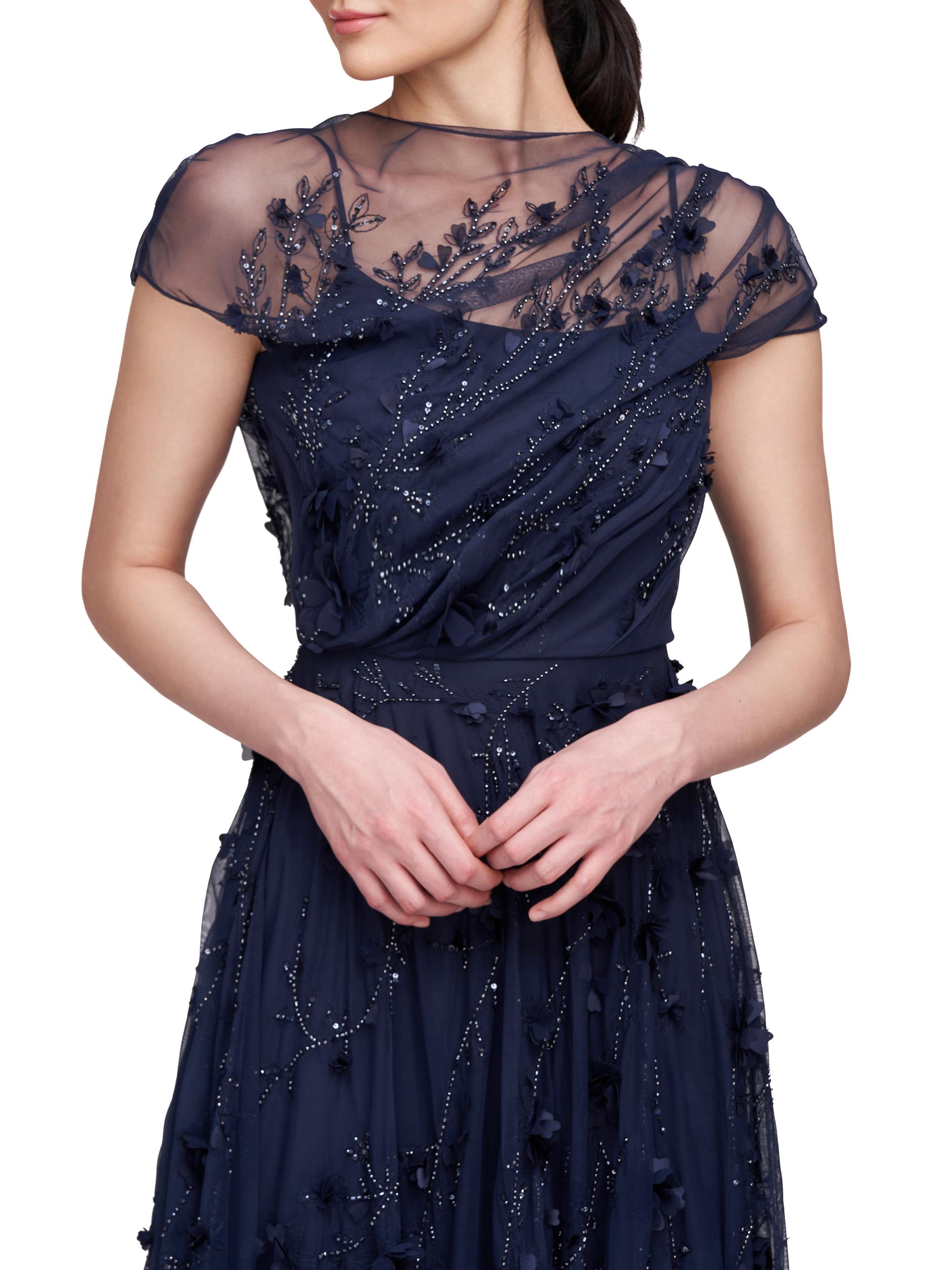 Theia Valerie Embroidered A-Line Gown | Saks Fifth Avenue