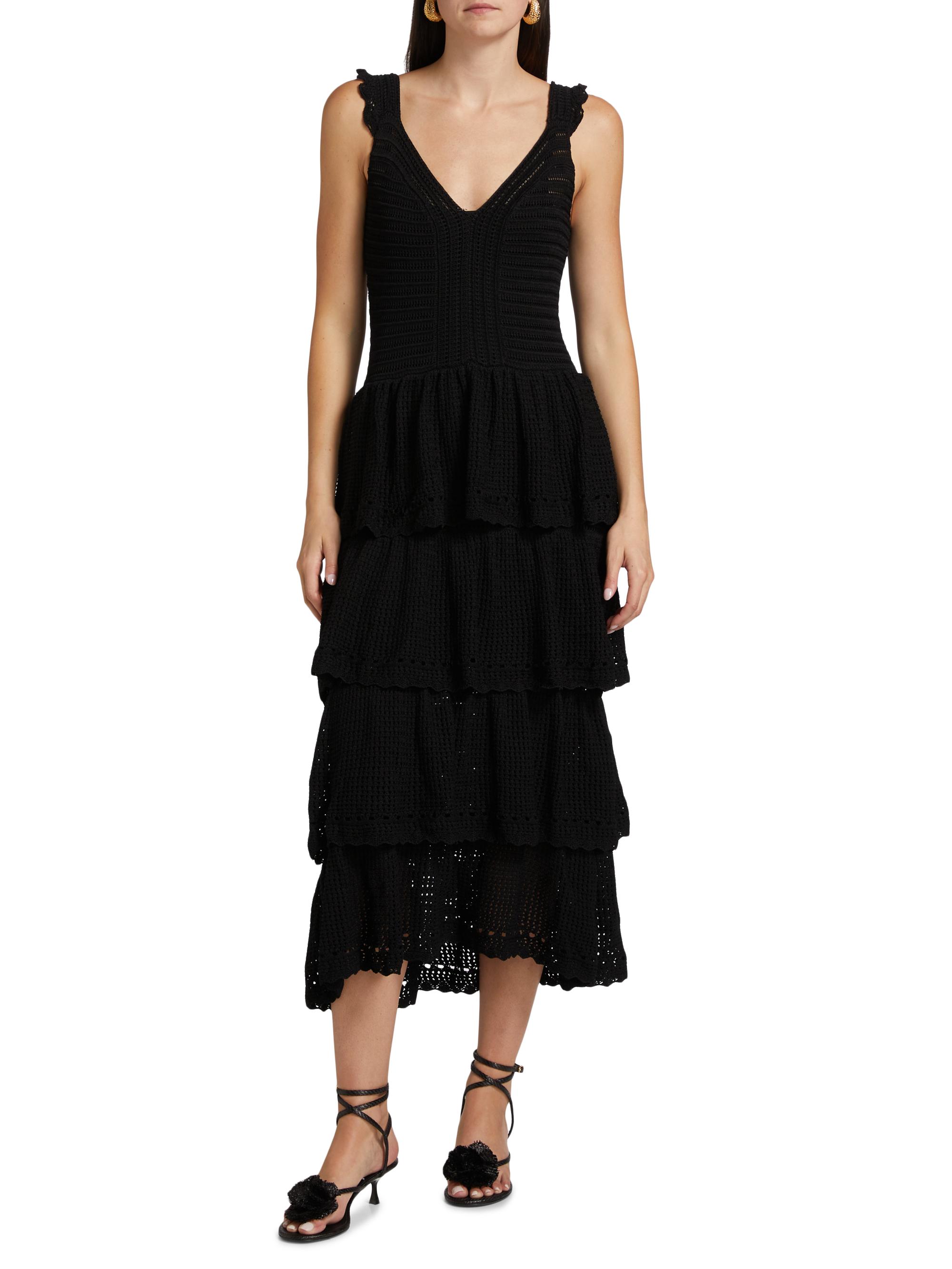 Farm Rio Crochet Sleeveless Midi-Dress | Saks Fifth Avenue