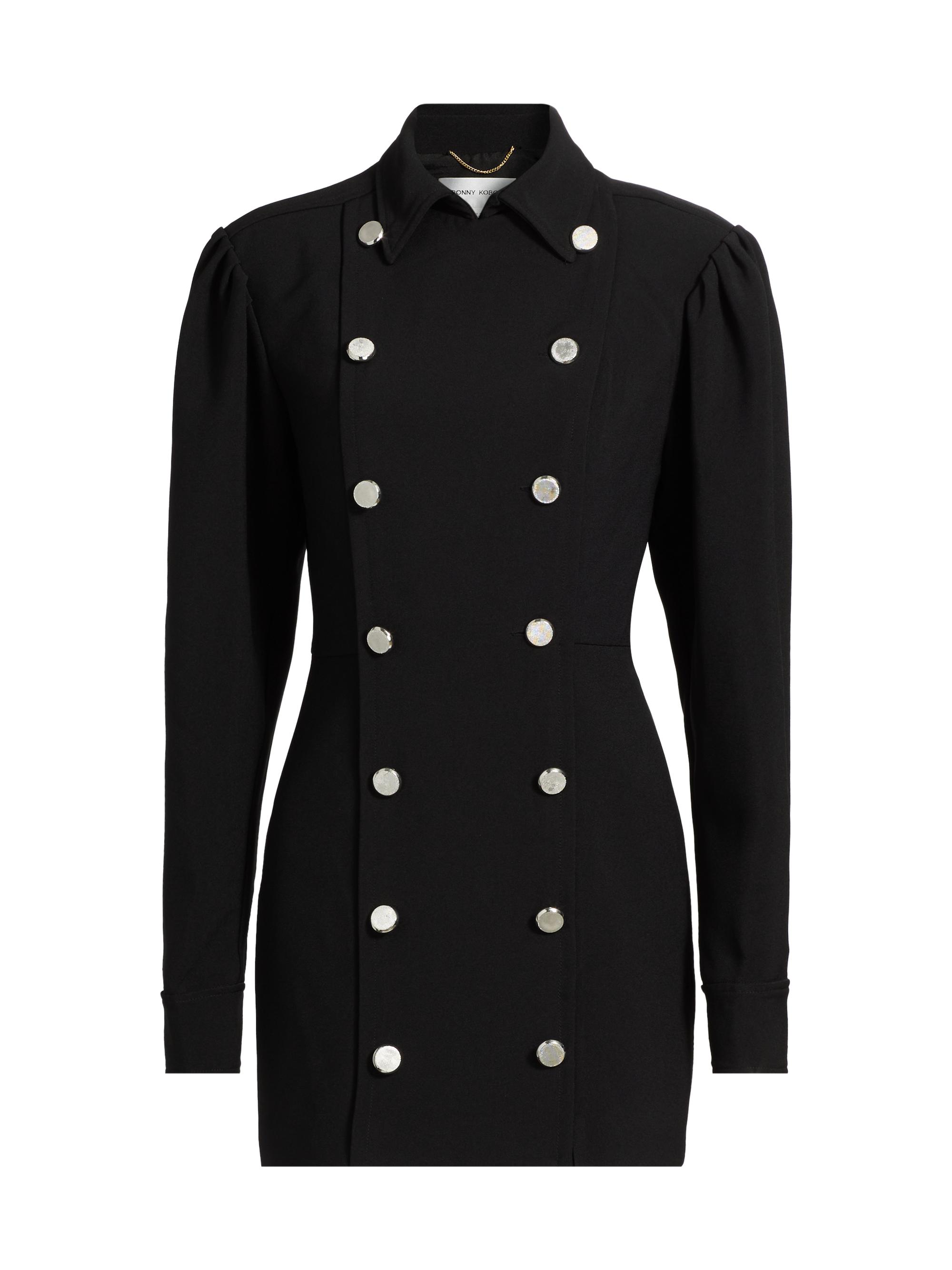 Ronny Kobo Women's Boge Double-Breasted Minidress - Jet Black