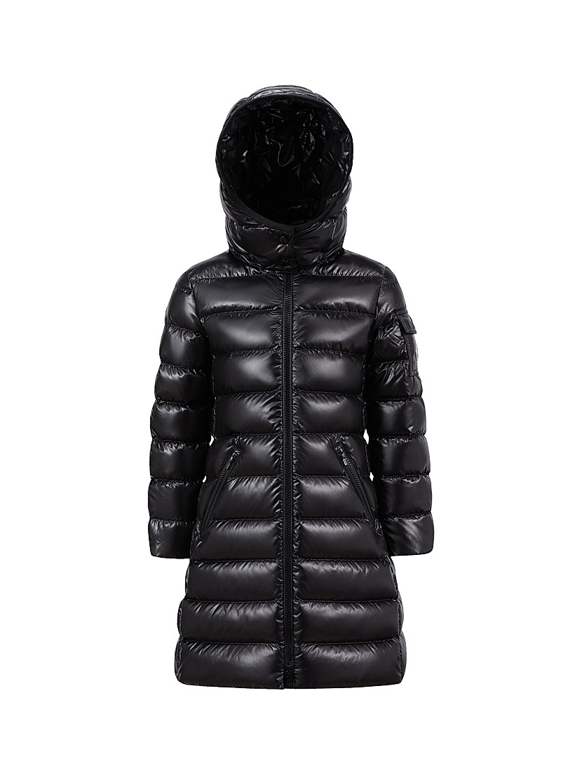 Shop Moncler Little Girl's & Girl's Moka Long Down Coat Shop Moncler Little Girl's & Girl's Moka Long Down Coat