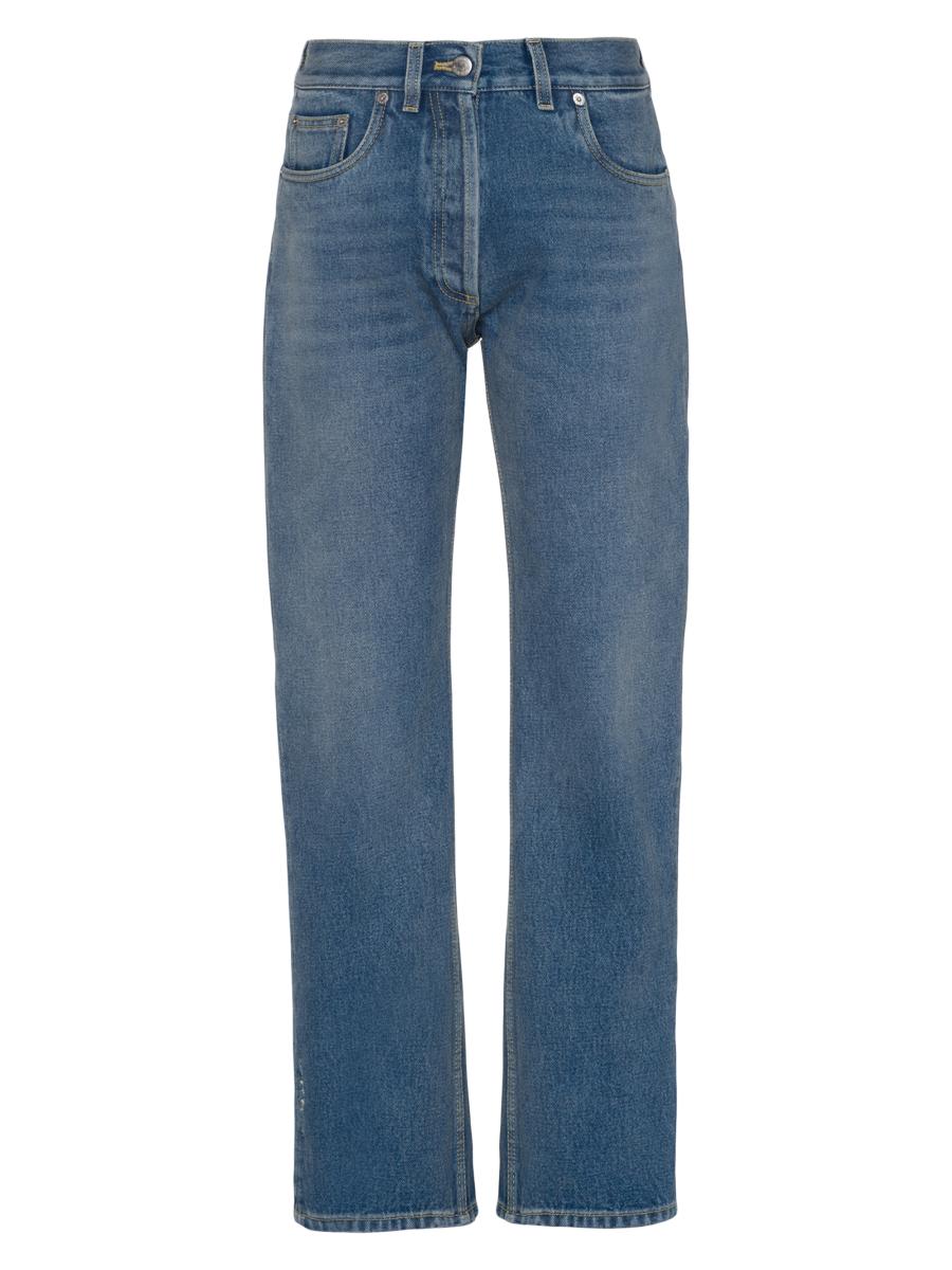 Prada Women's Denim Five-pocket Jeans In Blue