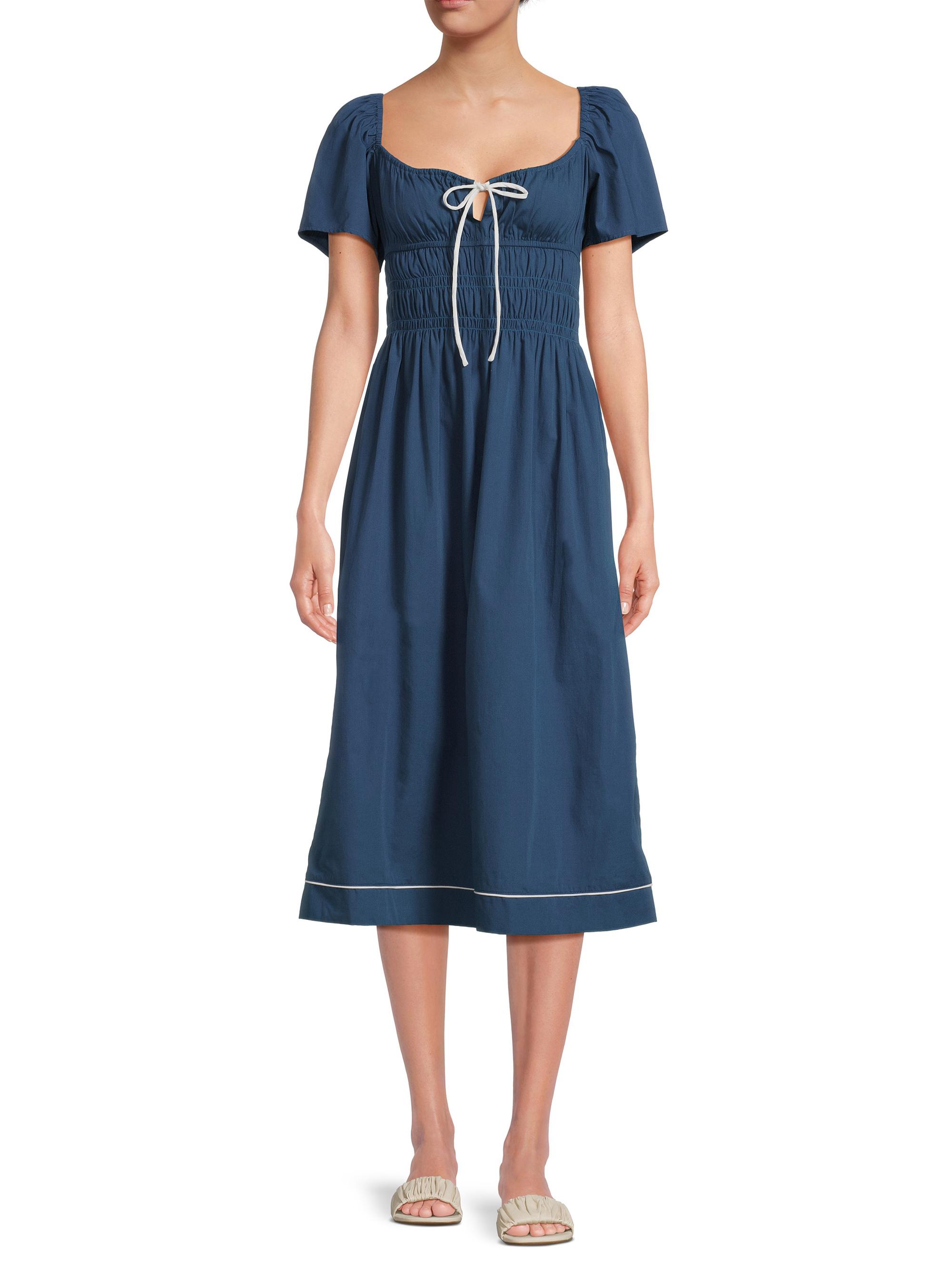 Ciao Lucia Fiorella Ruched Cotton Midi-Dress | Saks Fifth Avenue