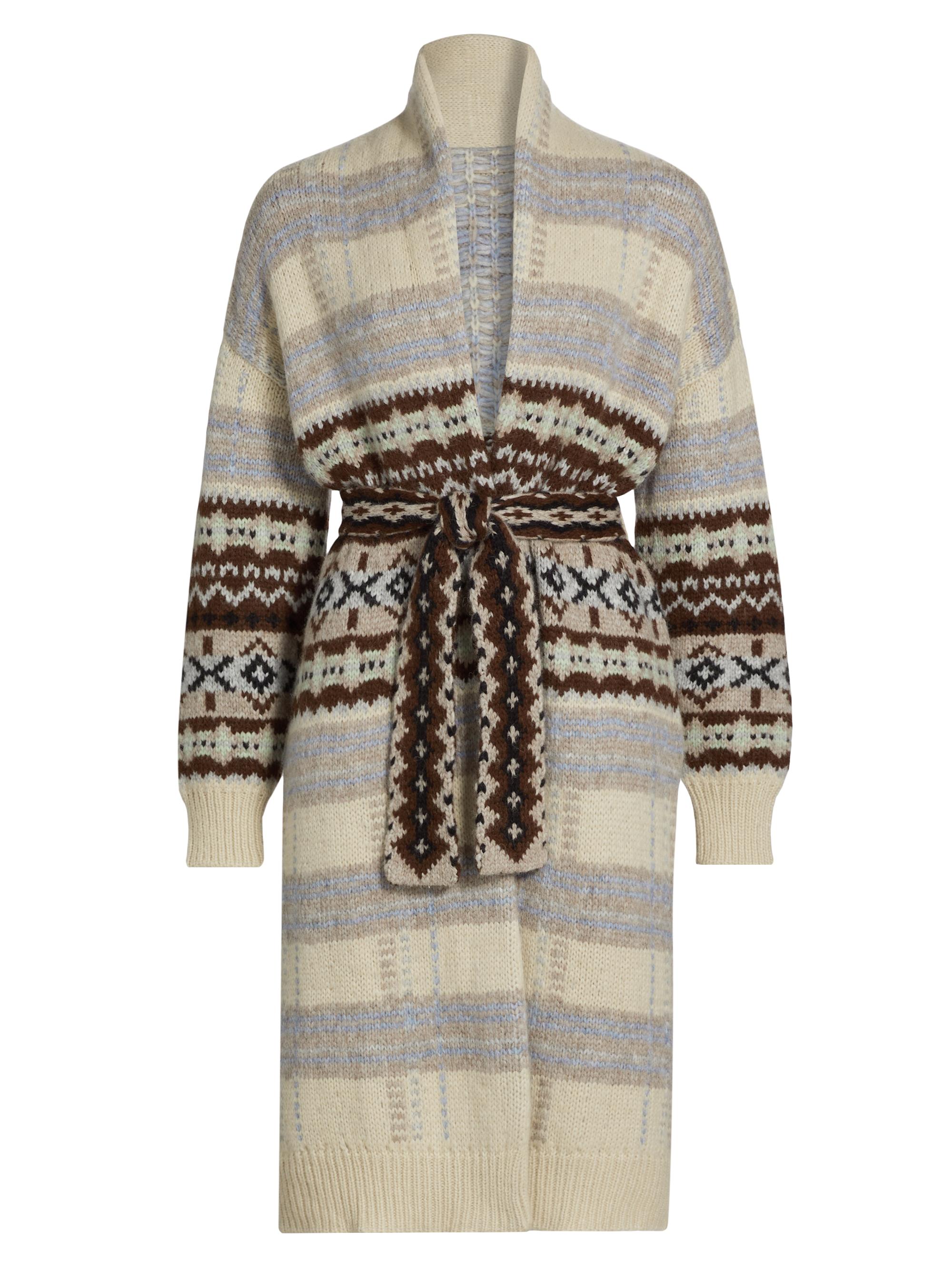 Lingua Franca Women's Bianca Fair Isle-Inspired Robe Sweater -  Plaid