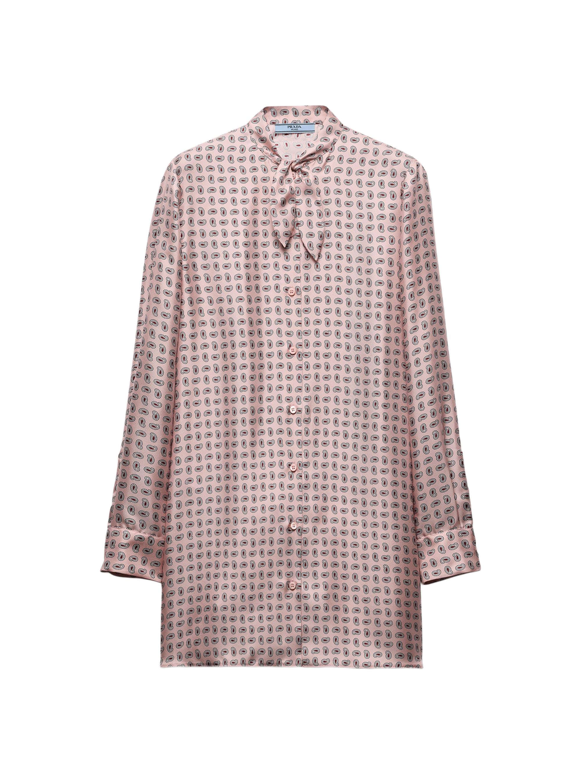 Prada Women's Printed Silk Twill Mini-Dress - Pink