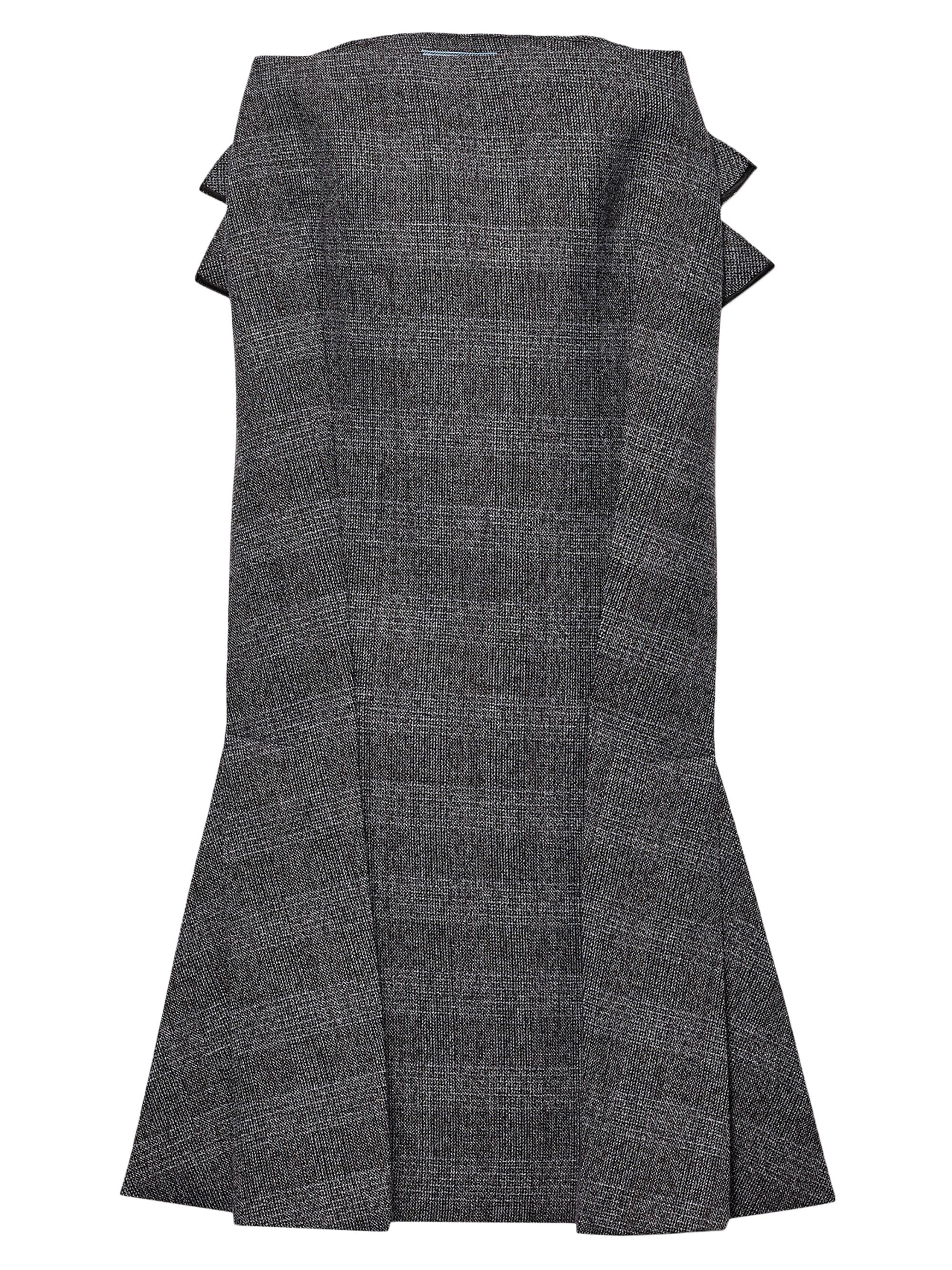 Prada Women's Deconstructed Grisaille Skirt - Grey
