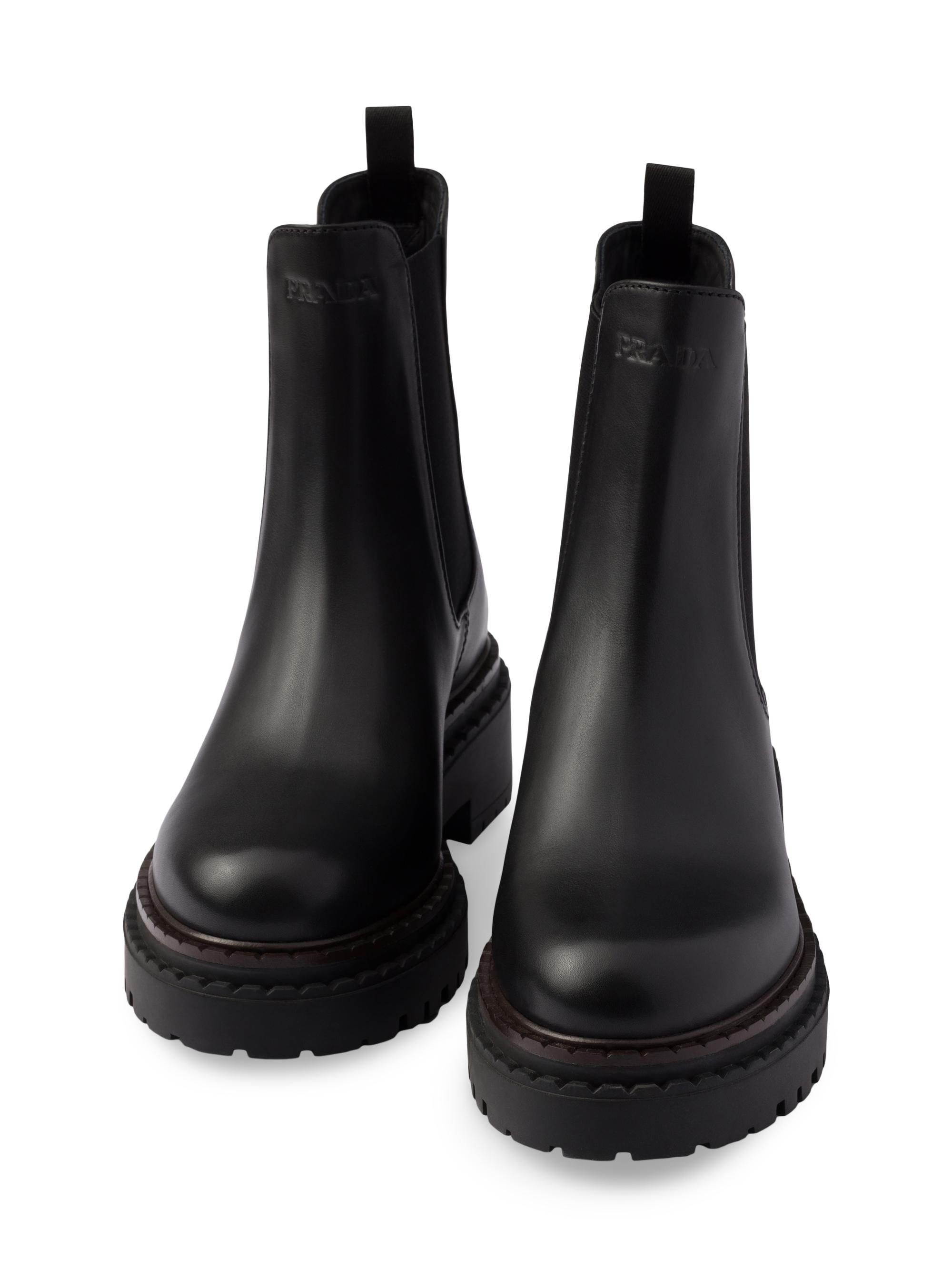 靴 PRADA Chelsea boots black Prada Leather Chelsea Boots | Saks Fifth Avenue