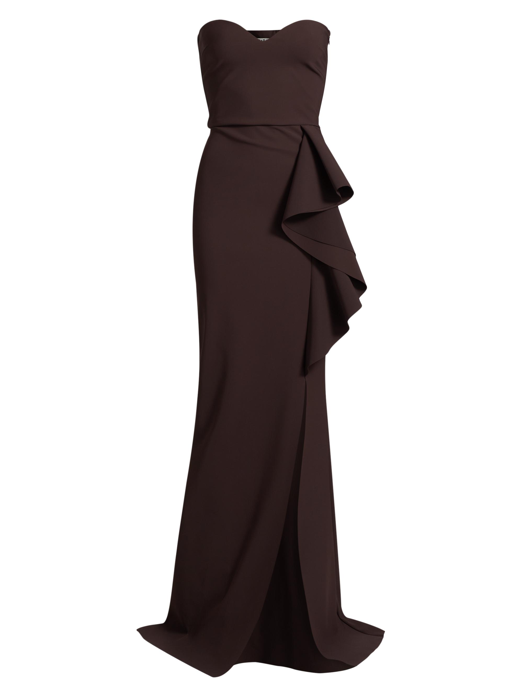 Strapless Midi Dress Revolve Strapless Dress REVOLVE Strapless Black Ruffle  Gown
