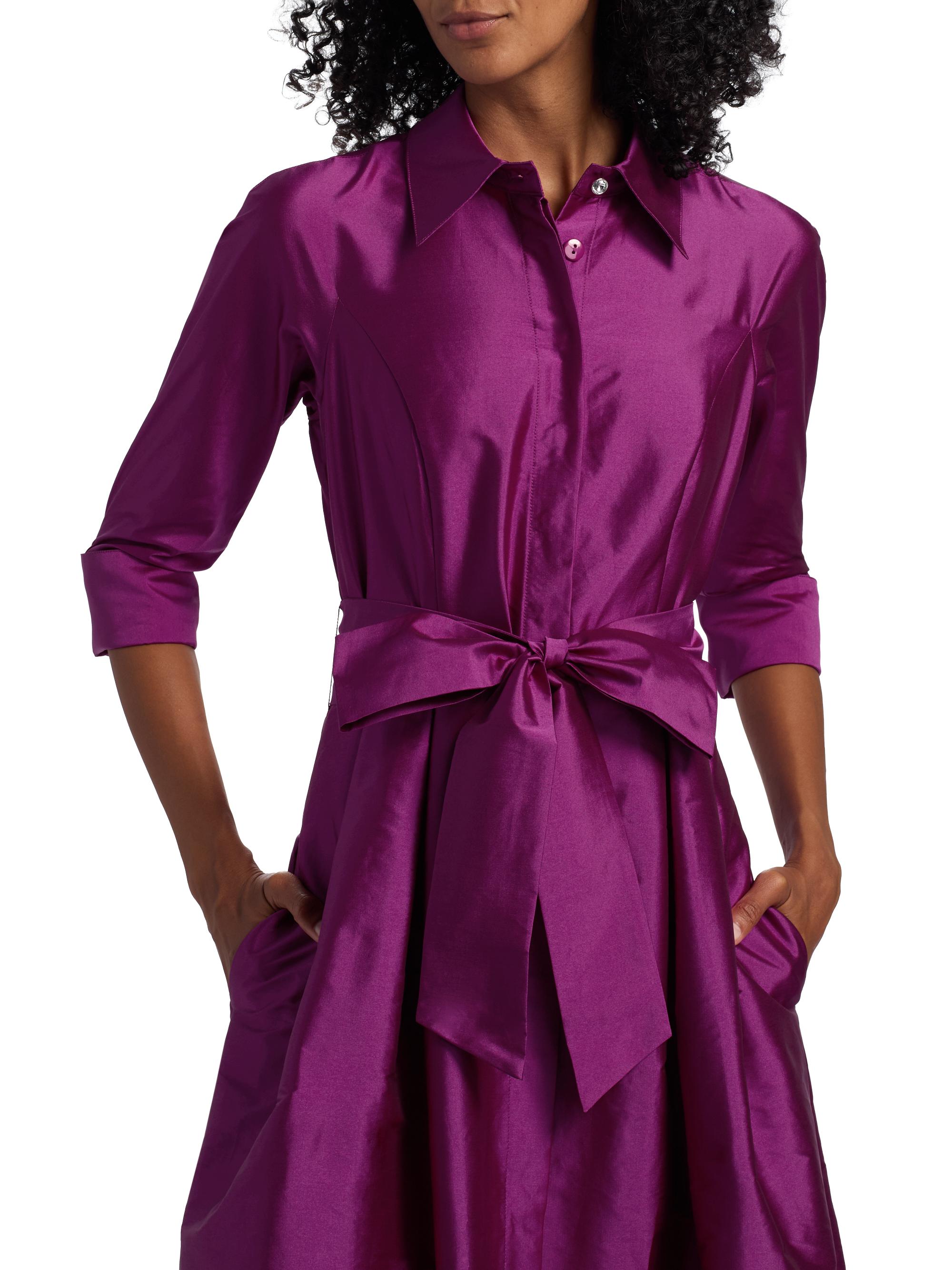Teri Jon Taffeta Shirt Waist Gown Size 6