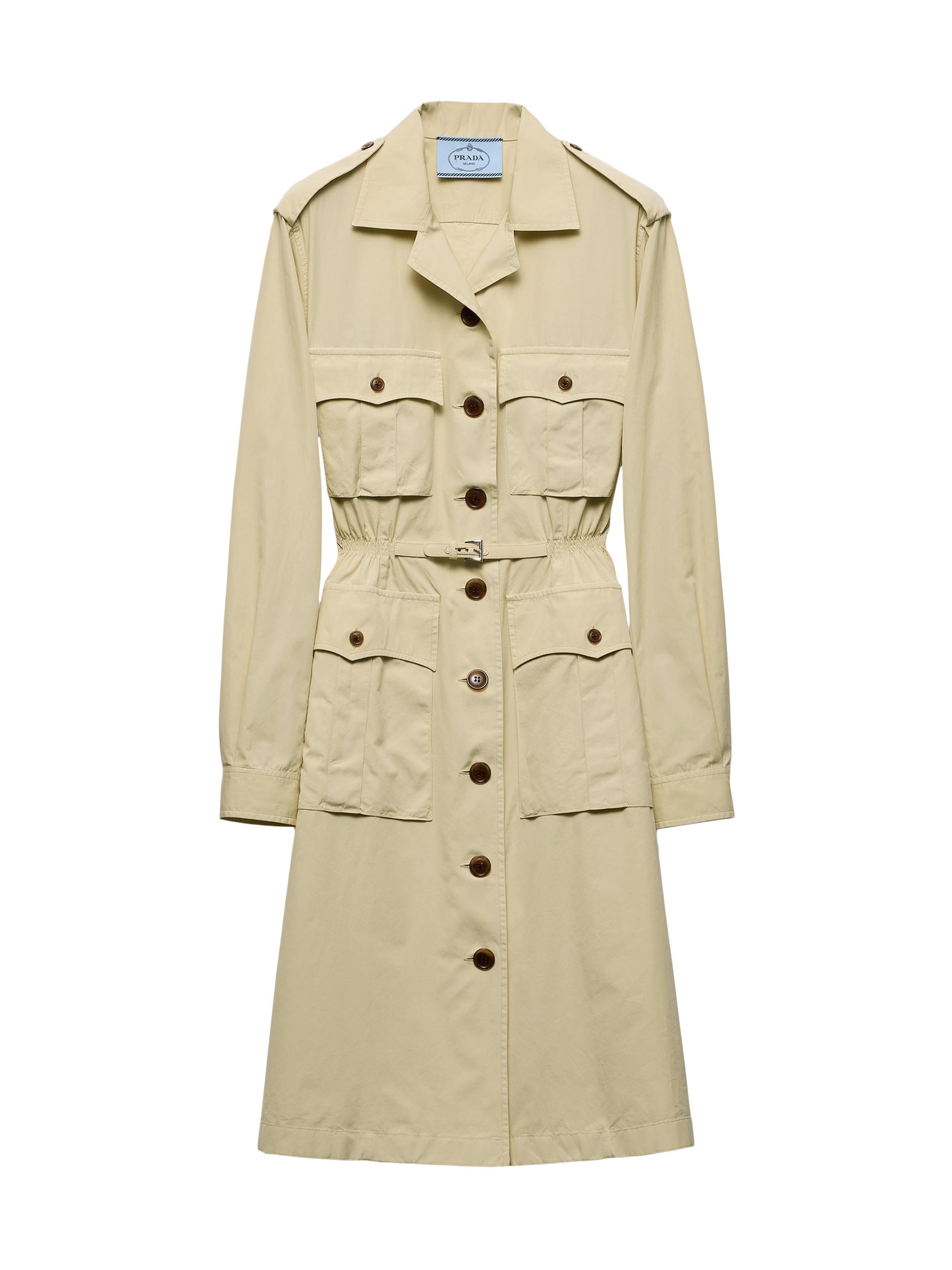 Prada Women's Poplin Shirt-Dress - Beige Khaki