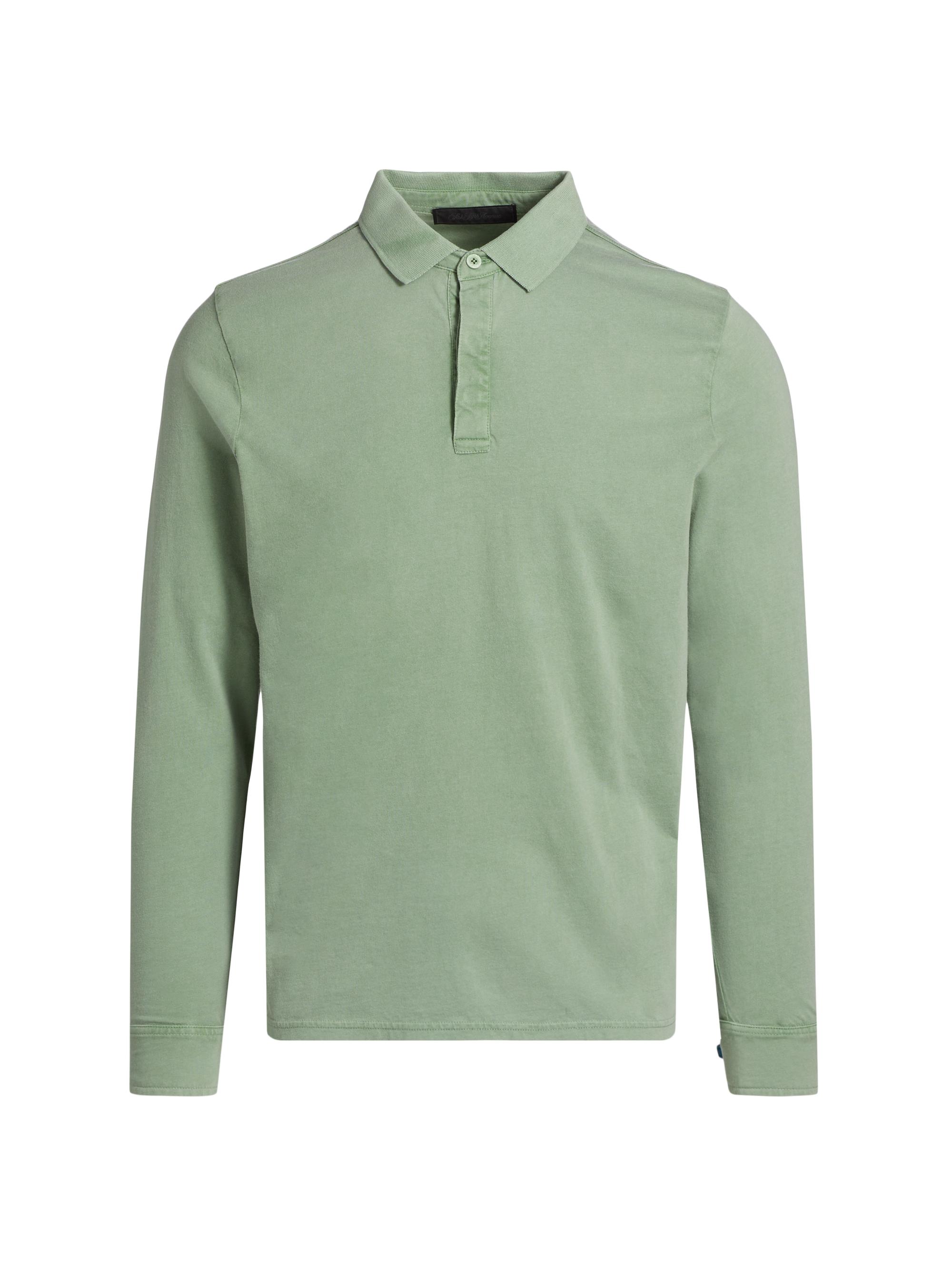 Saks Fifth Avenue Men's COLLECTION Cotton Long-Sleeve Polo Shirt - Green