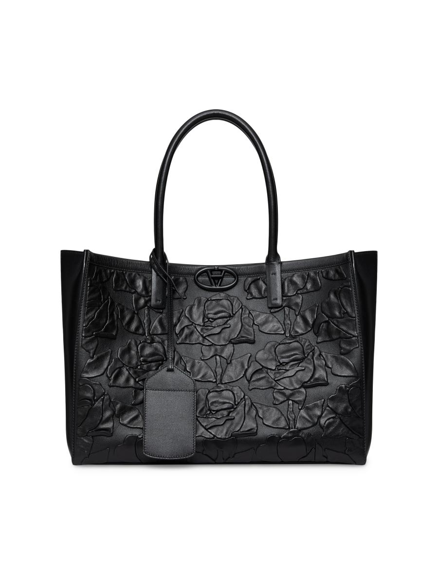 【VALENTINO】VLOGO TOTE BAG Valentino Garavani VLogo Side Shopping Bag in Nappa Calfskin