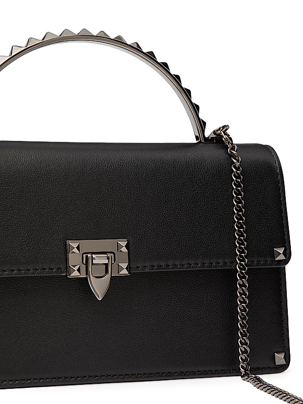 Shop Valentino Garavani Mini Rockstud Calfskin Top Handle Shop Valentino Garavani Mini Rockstud Calfskin Top Handle