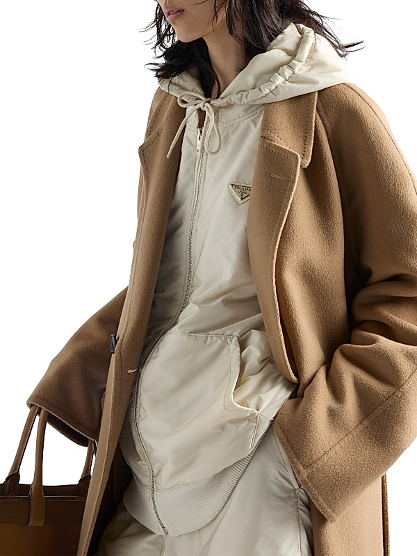 Shop Prada Lightweight Hooded Nylon Blouson Jacket | Saks Shop Prada Lightweight Hooded Nylon Blouson Jacket | Saks