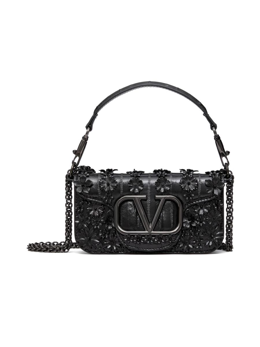 Valentino Garavani Locò Small Embroidered Shoulder Bag