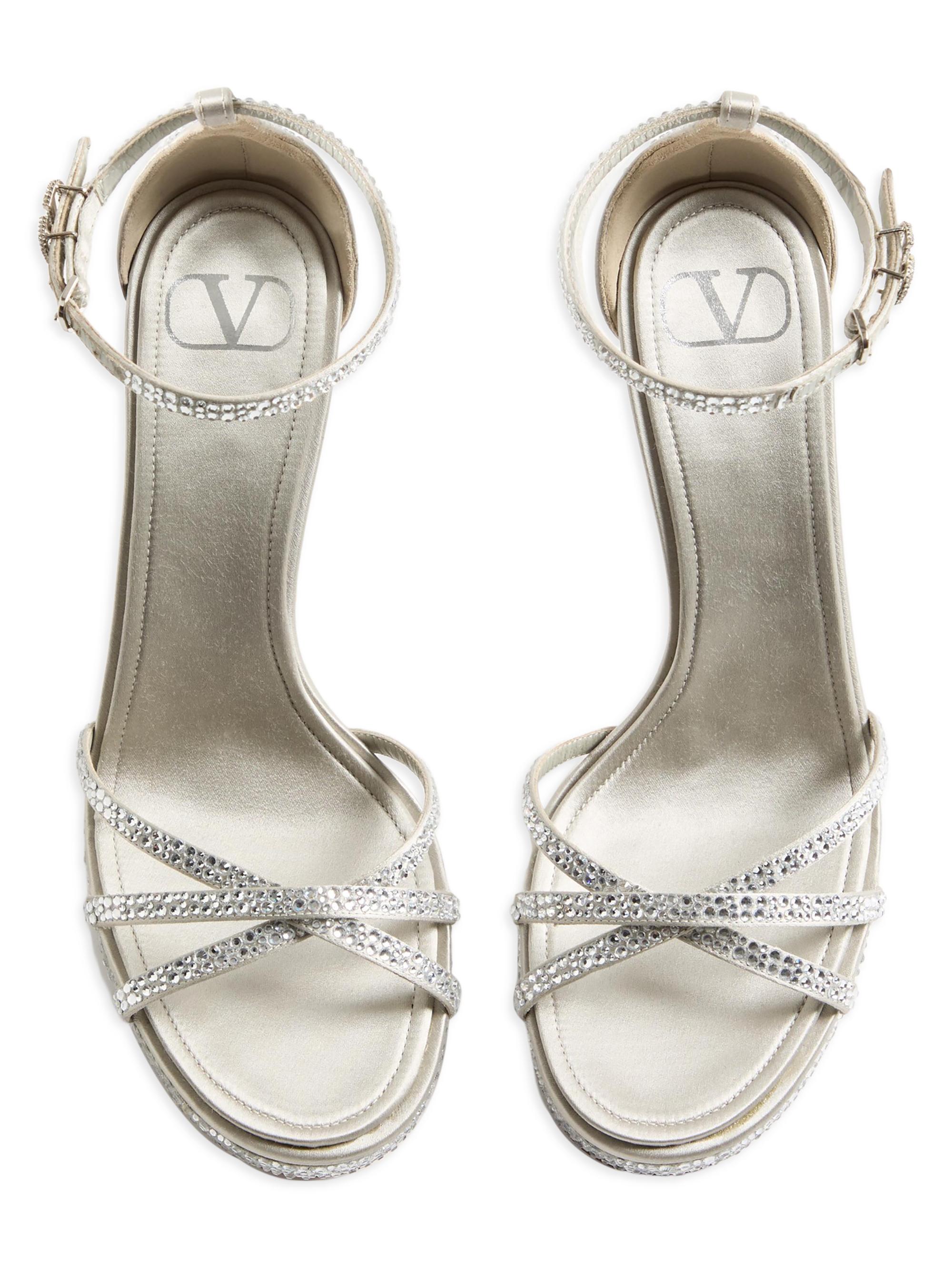 Valentino Garavani Eveninglam 120MM Platform Sandals with Crystals