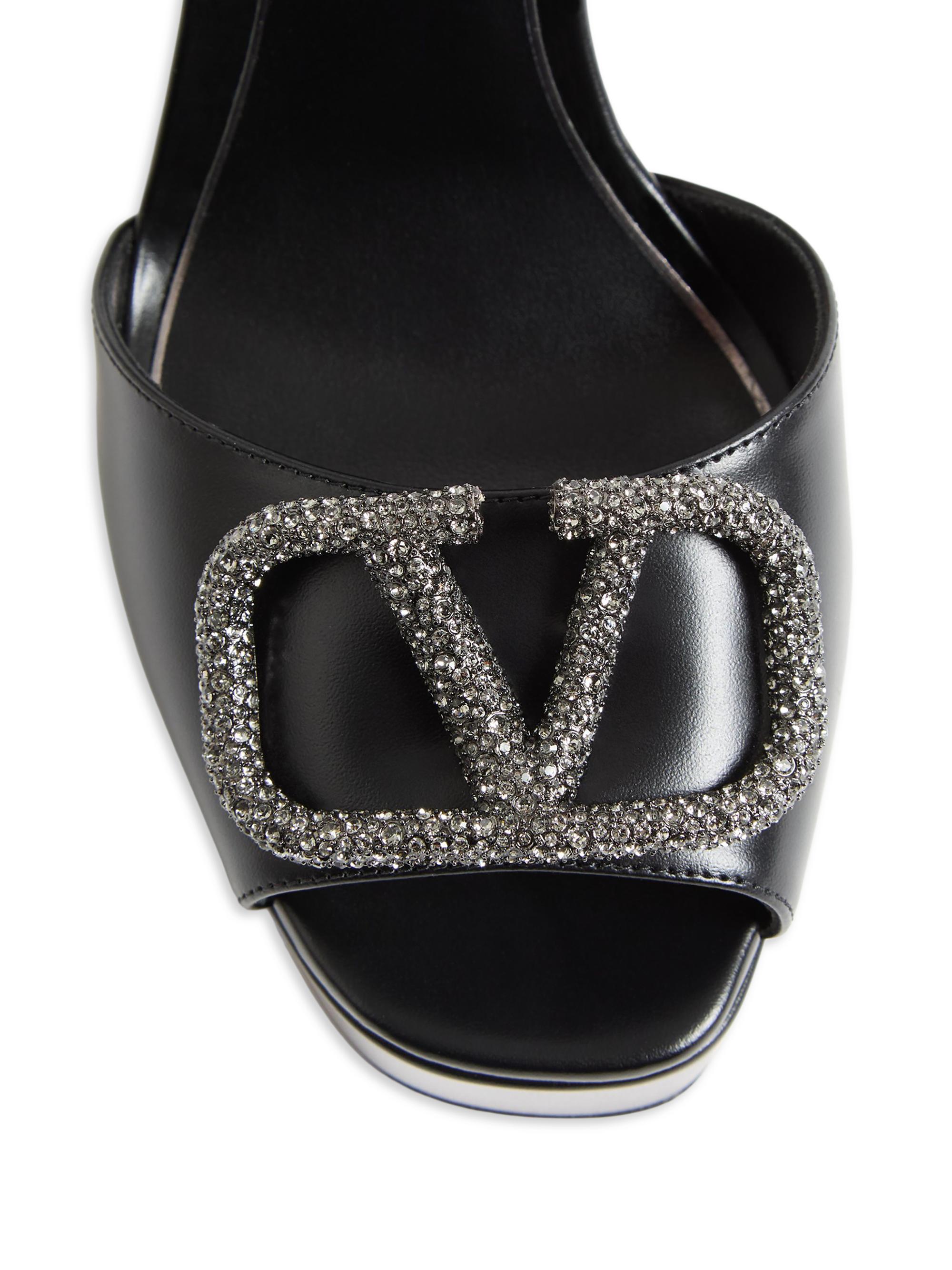 こ*う様 VALENTINO ブラック ワイドパンツ 46 Valentino Garavani VLogo Signature 115MM Platform Sandals in