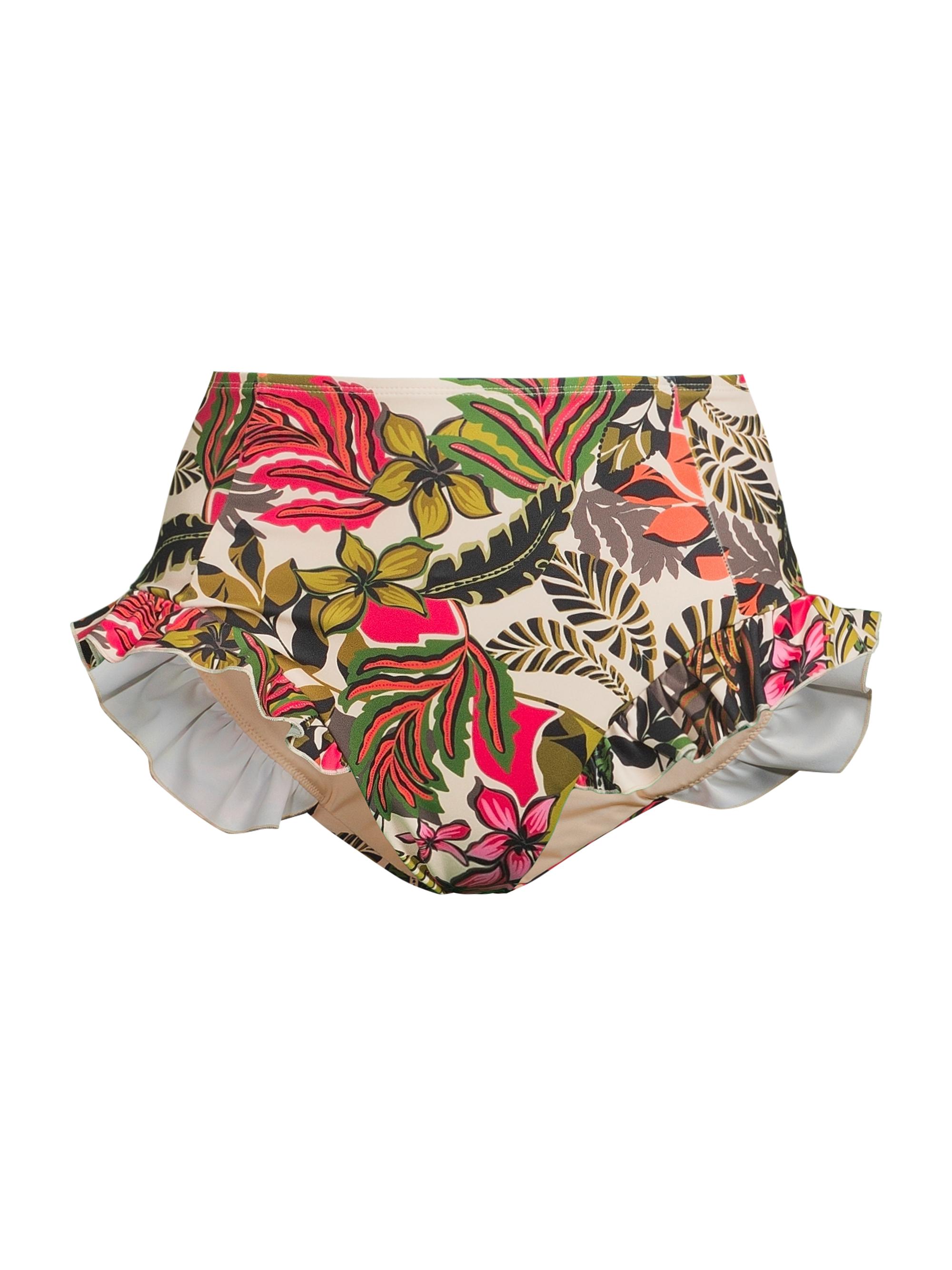 Hutch Women's Wila Floral Ruffle Bikini Bottom - Multicolor Moody Vintage
