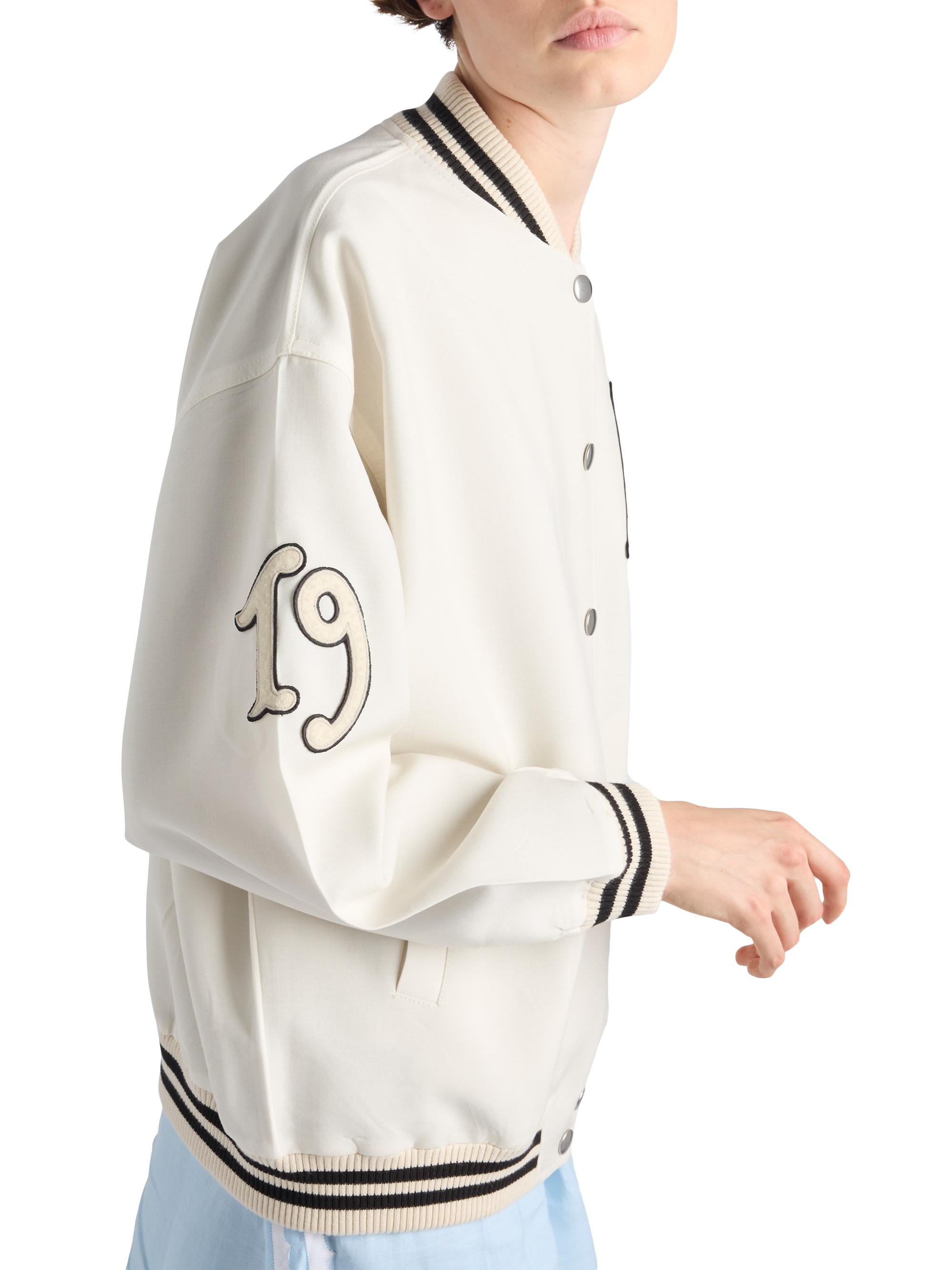 Prada Kid Mohair Bomber Jacket with Patches | Saks Fifth Avenue