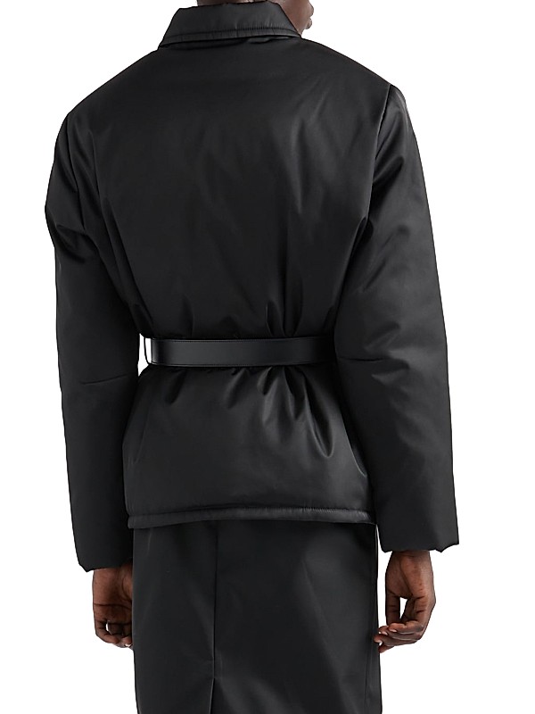 Shop Prada Nylon Down Jacket with Belt | Saks Fifth Avenue Shop Prada Nylon Down Jacket with Belt | Saks Fifth Avenue