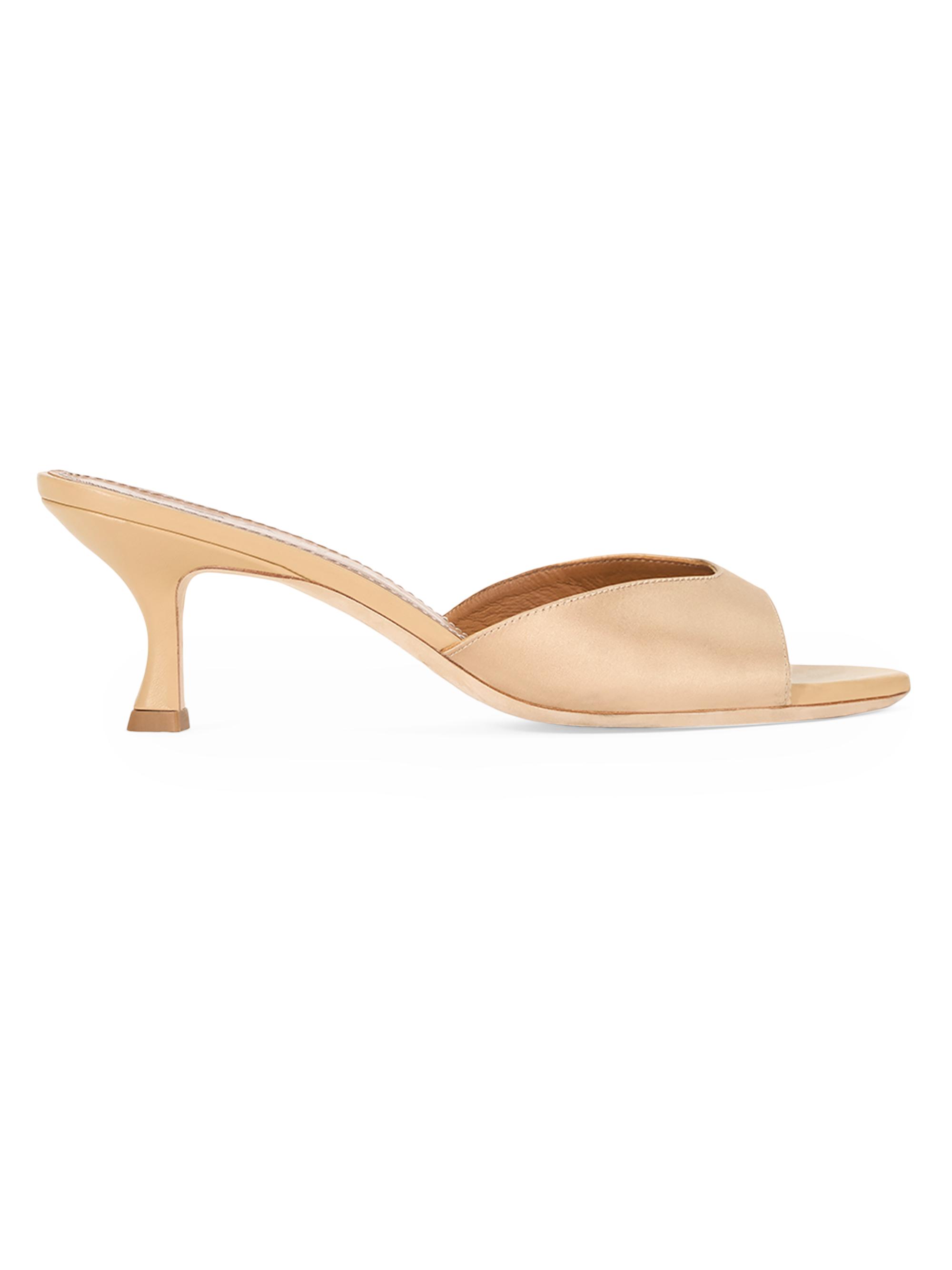 Staud Women's Brigitte 55MM Satin Mules - Camel
