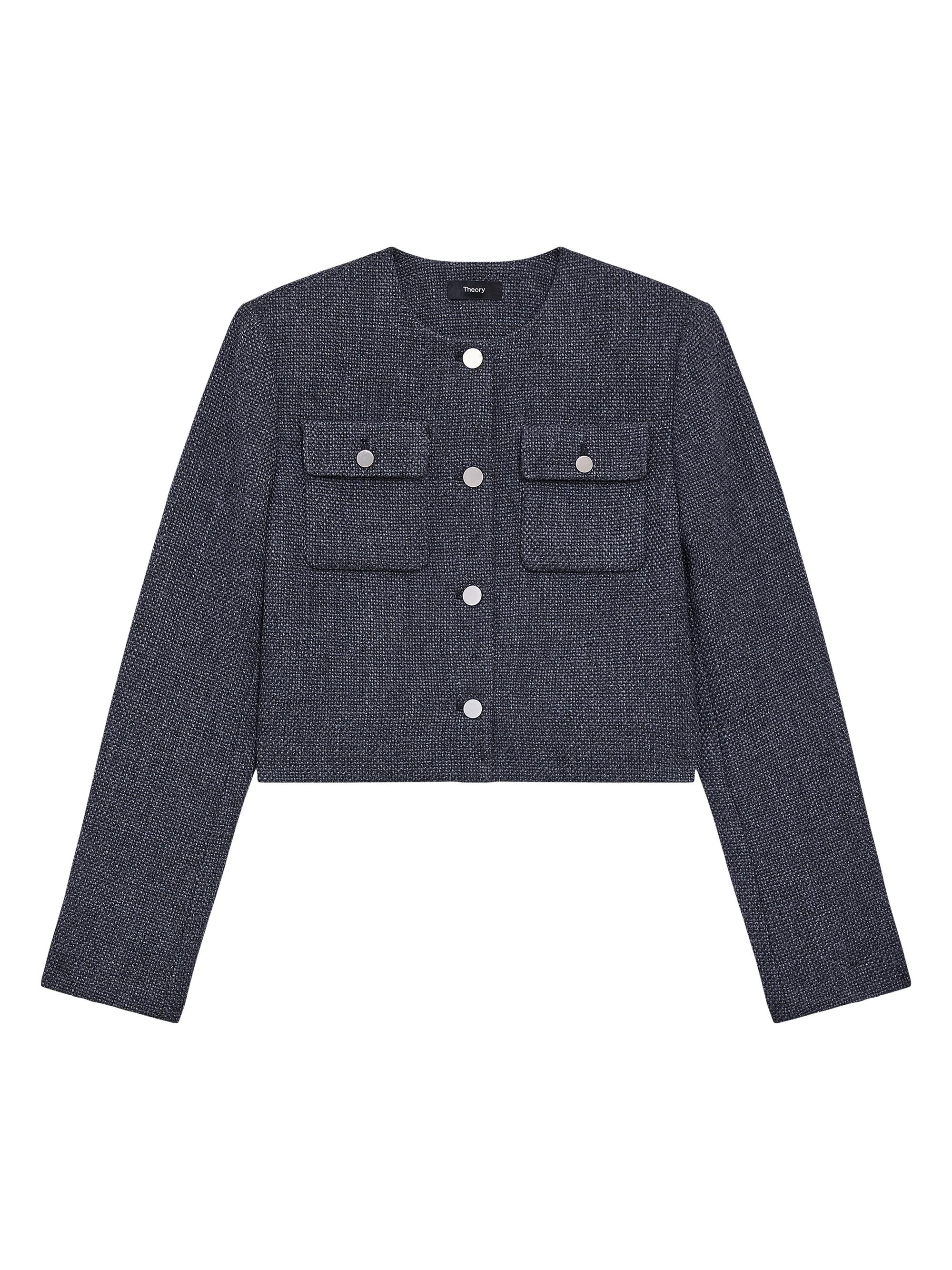 Theory Wool-Blend Boxy Crop Jacket | Saks Fifth Avenue