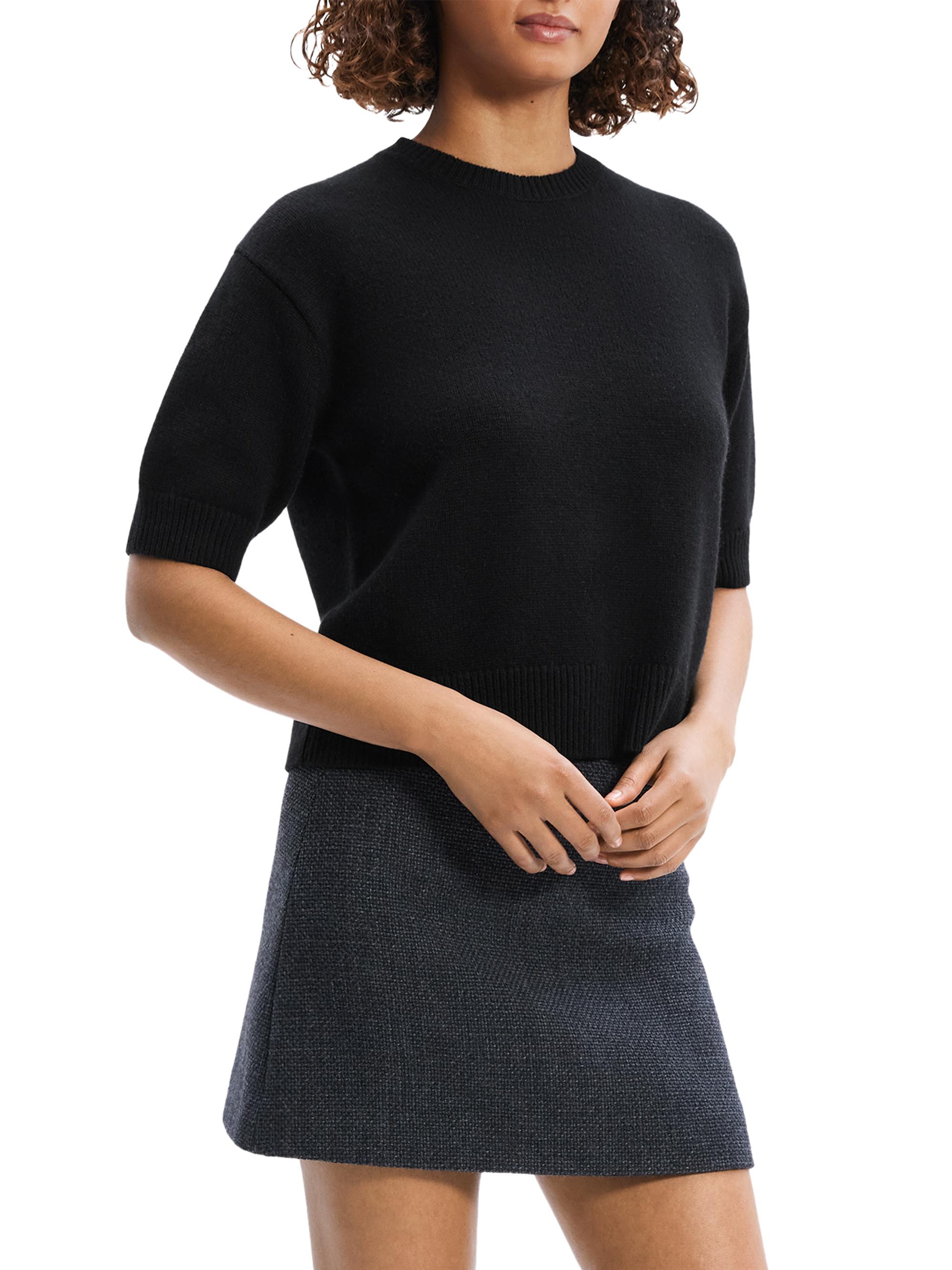 Cashmere Knit Crop T-Shirt