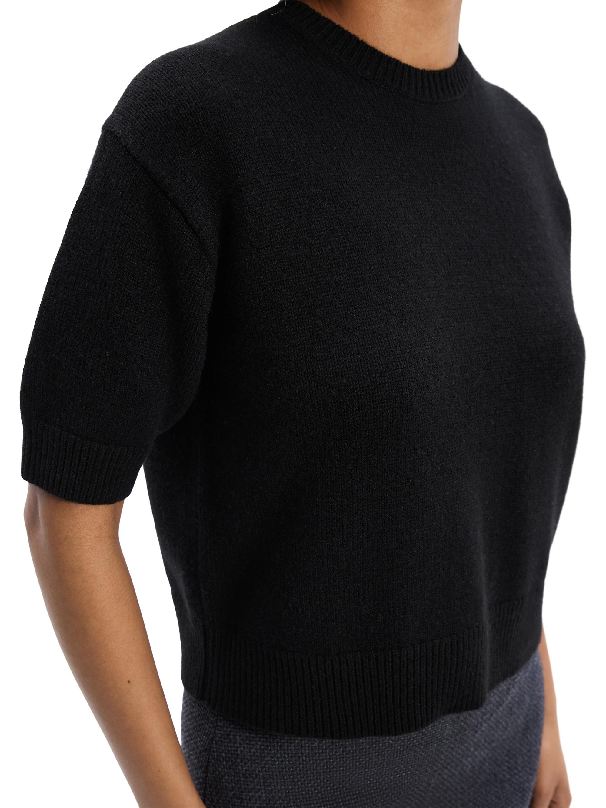 Theory Cashmere Knit Crop T-Shirt | Saks Fifth Avenue