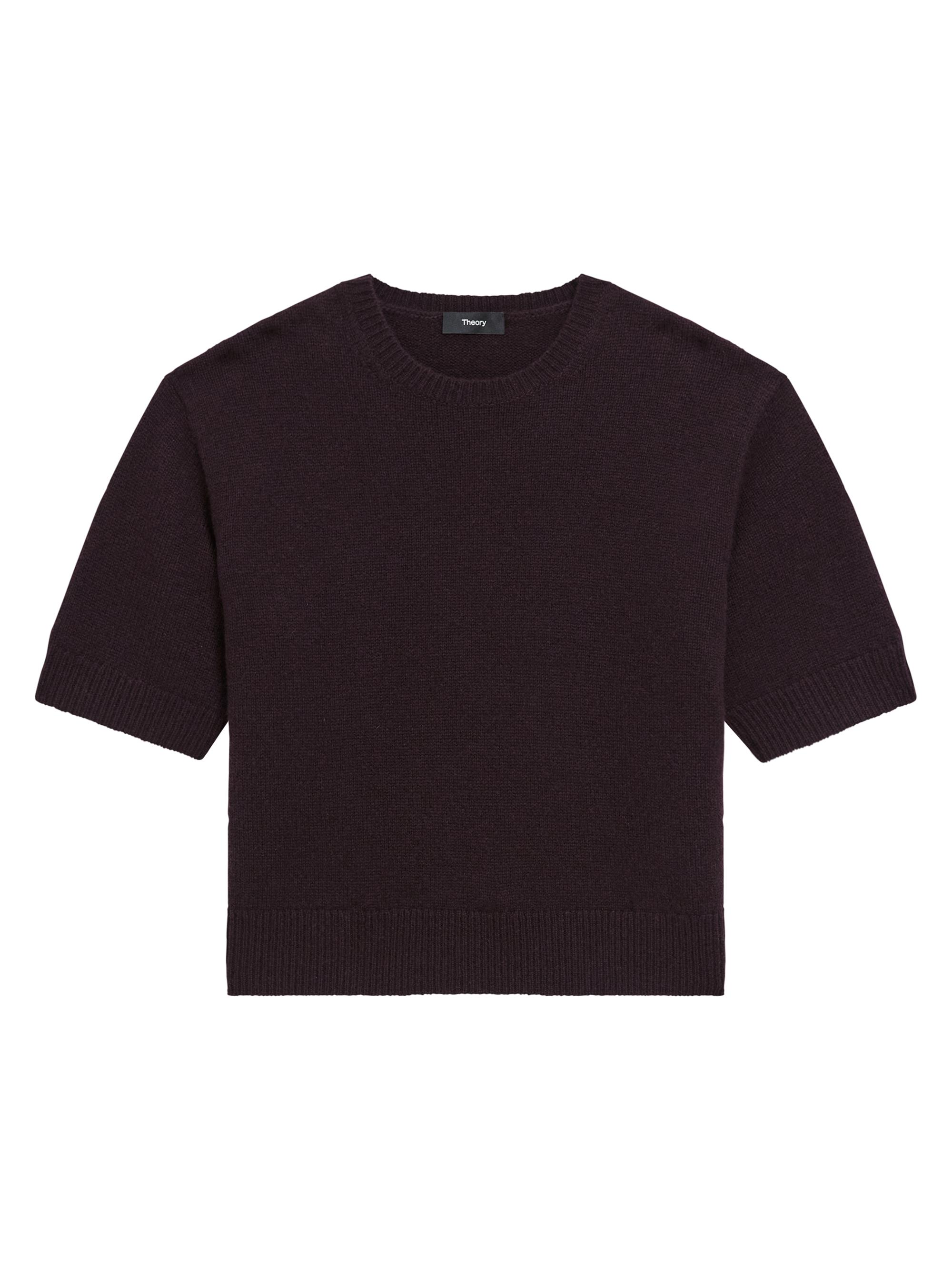 【Theory】Lana Cash Crop Tee Theory Cashmere Knit Crop T-Shirt | Saks Fifth Avenue