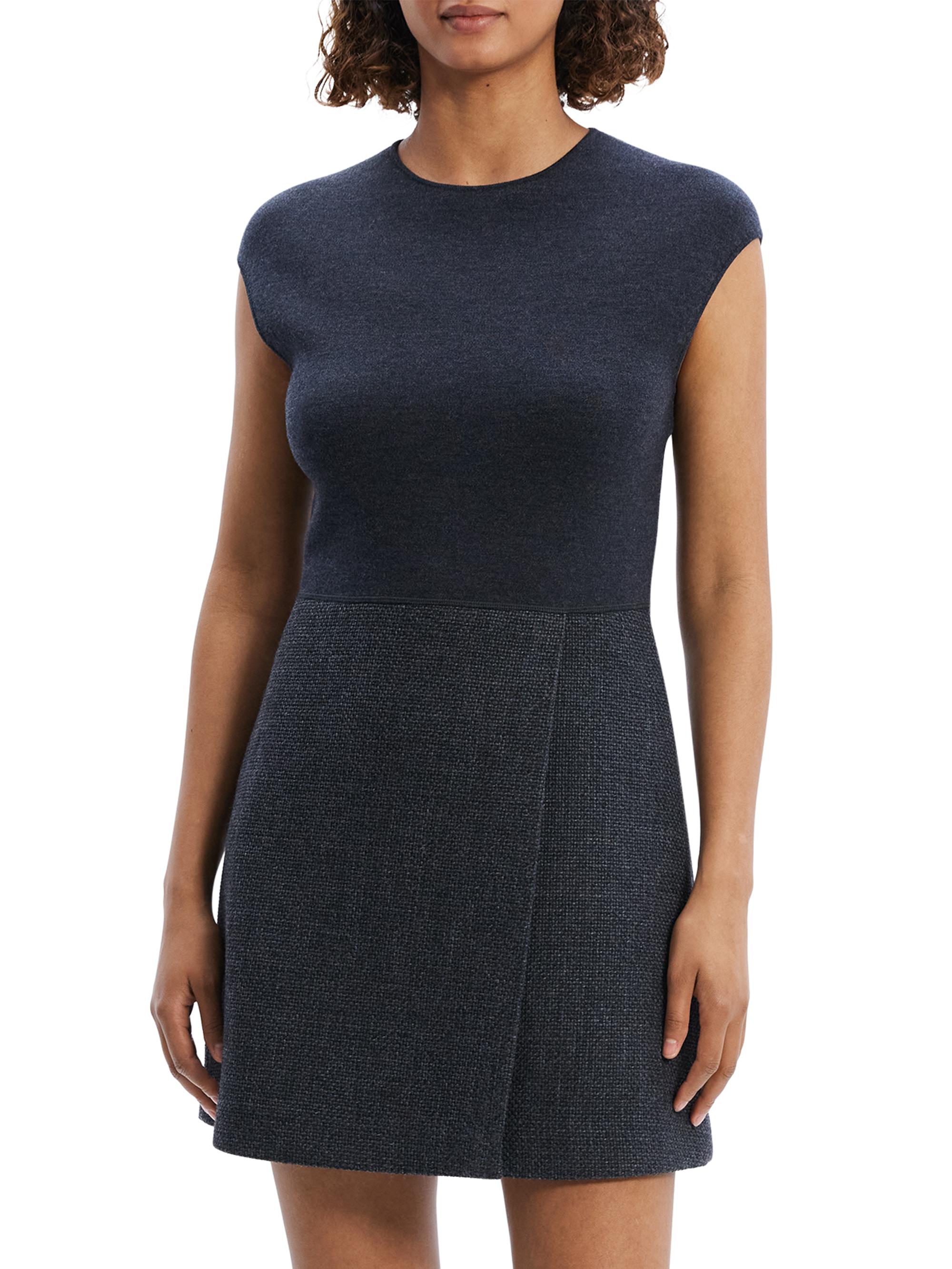 Theory Plus Knit & Tweed Combo Minidress | Saks Fifth Avenue