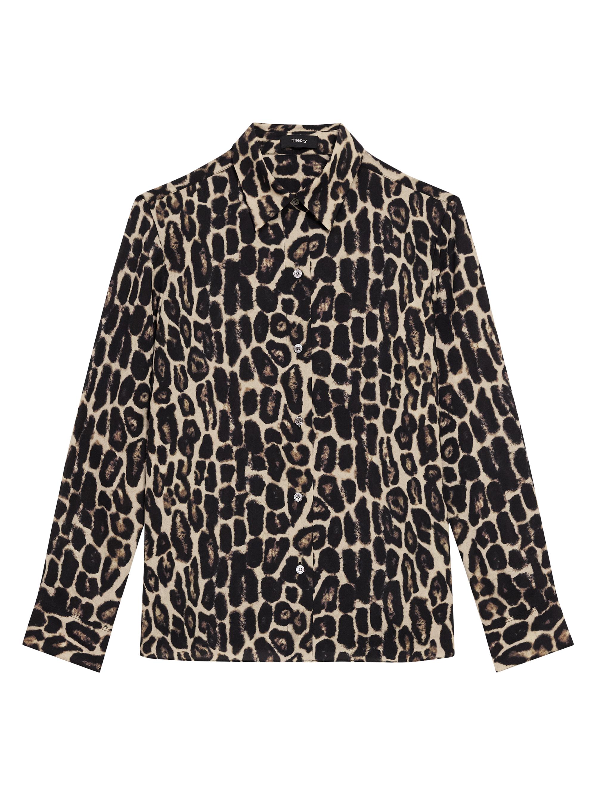 Theory Leopard Long-Sleeve Shirt | Saks Fifth Avenue