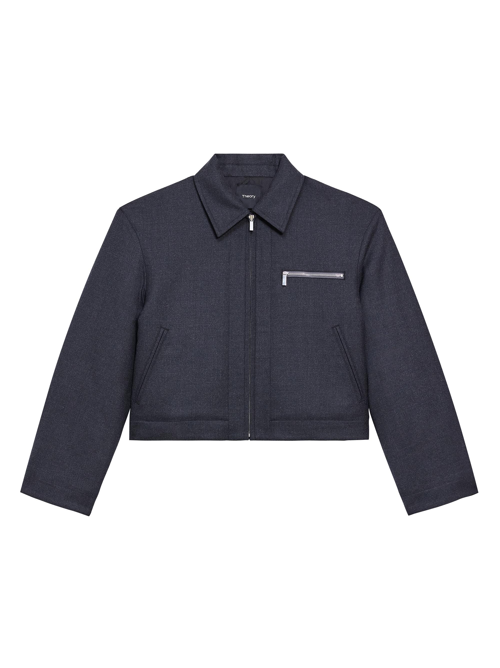 Theory Crop A-Line Wool-Blend Jacket | Saks Fifth Avenue