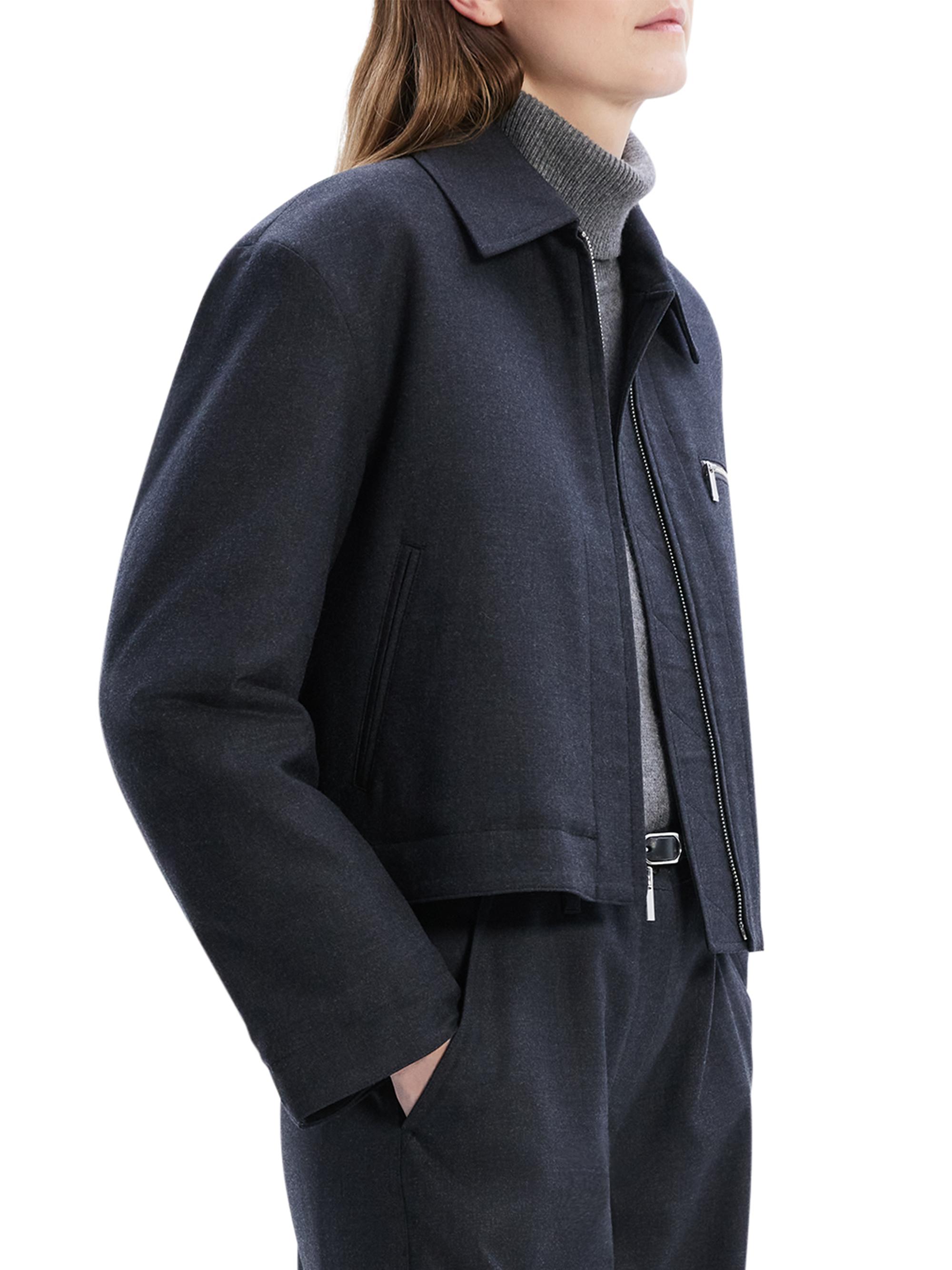 Theory Crop A-Line Wool-Blend Jacket | Saks Fifth Avenue