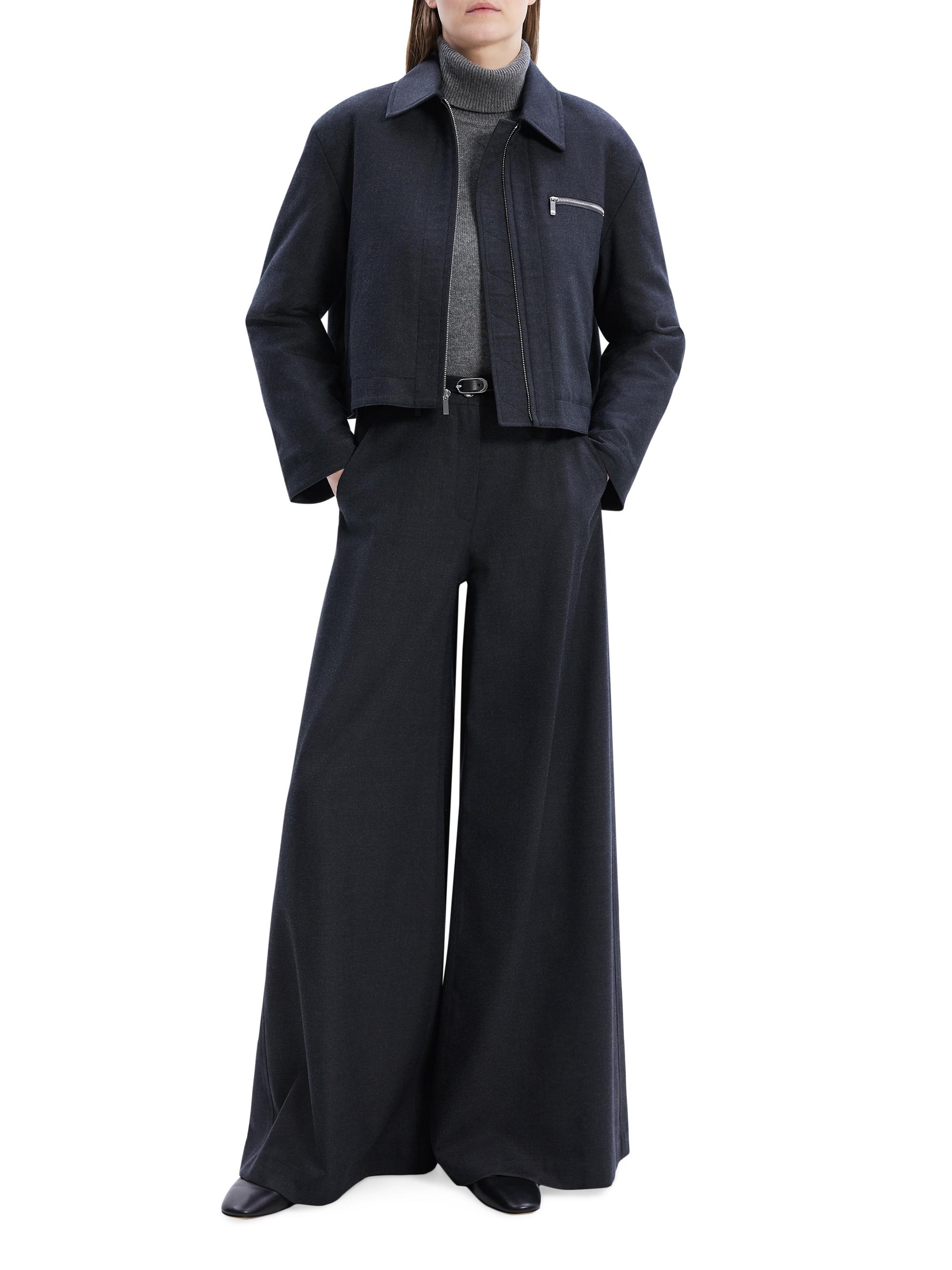 未使用タグ＊Theory CROP CREW JKT 　ブラック　S Theory [セオリー] 公式通販サイト