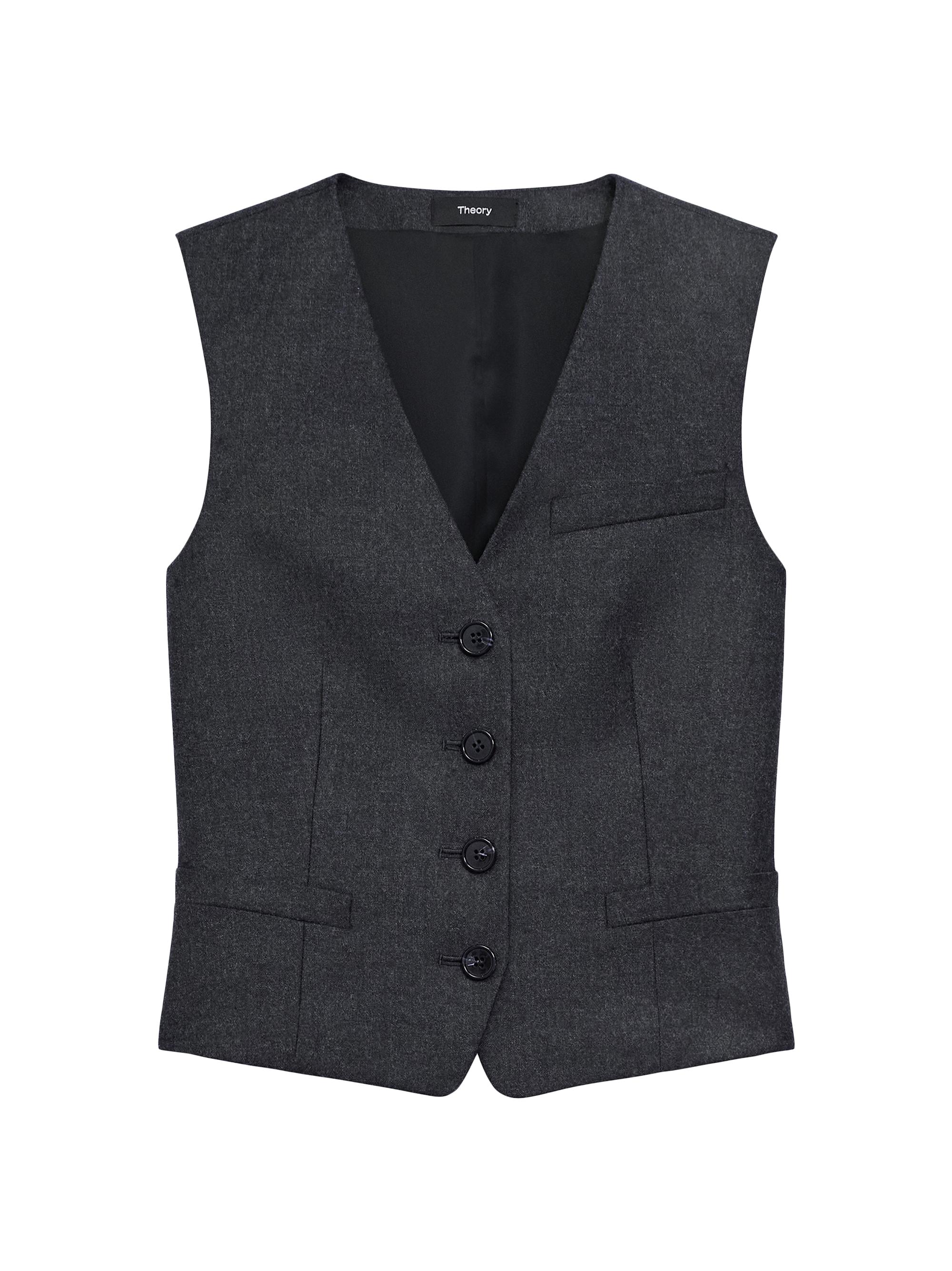 トップス CUSHMAN wool check vest Wool Check Vest Zip-up