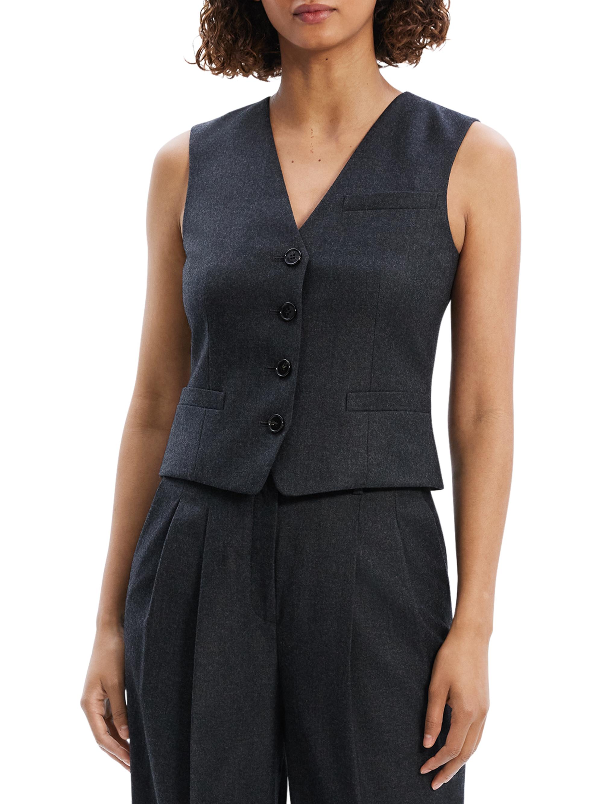 【24SS】セオリー ベスト ジレ NEW WAISTCOAT BN 人気 Theory New Waistcoat Wool Vest | Saks Fifth Avenue
