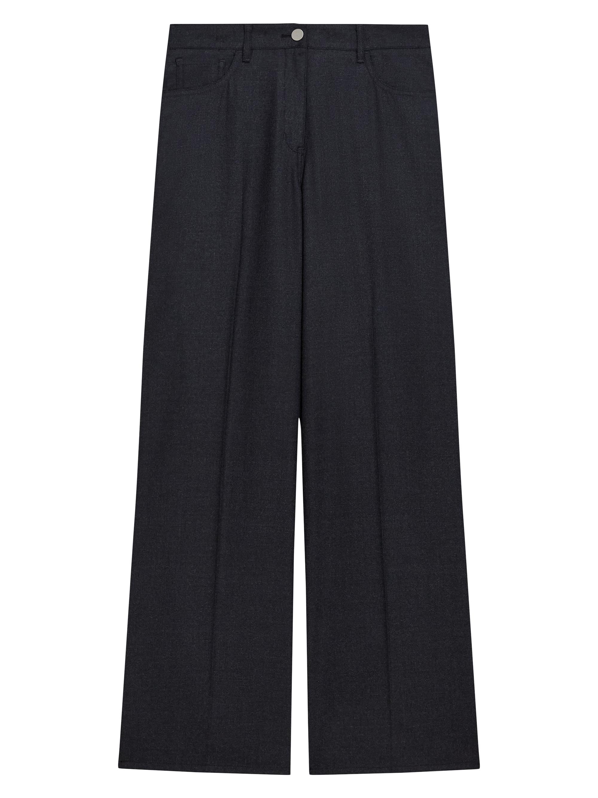 Theory Women's Five-Pocket Relaxed Trousers - Charcoal Melange