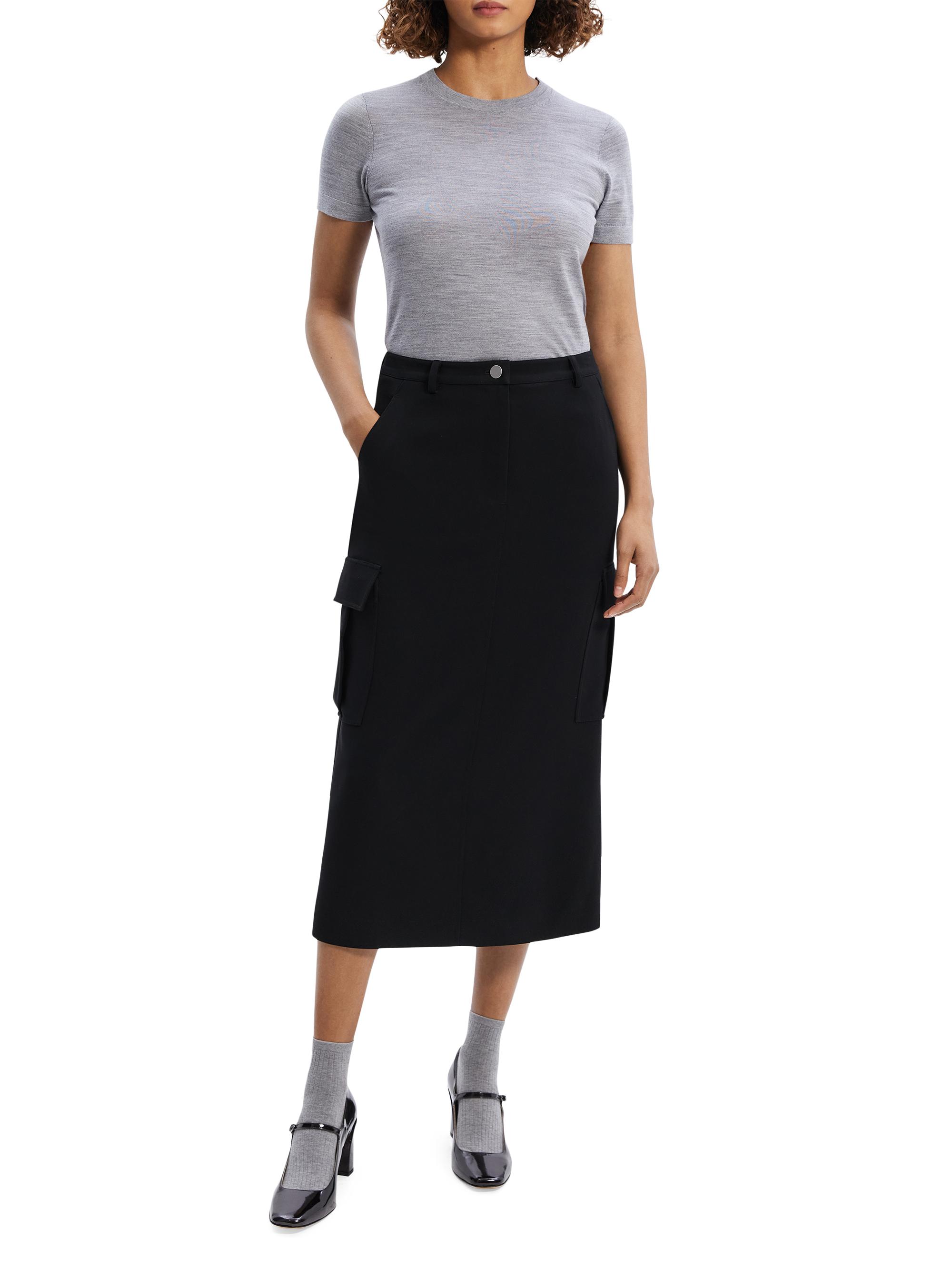 Theory Relaxed Cargo Midi-Skirt | Saks Fifth Avenue
