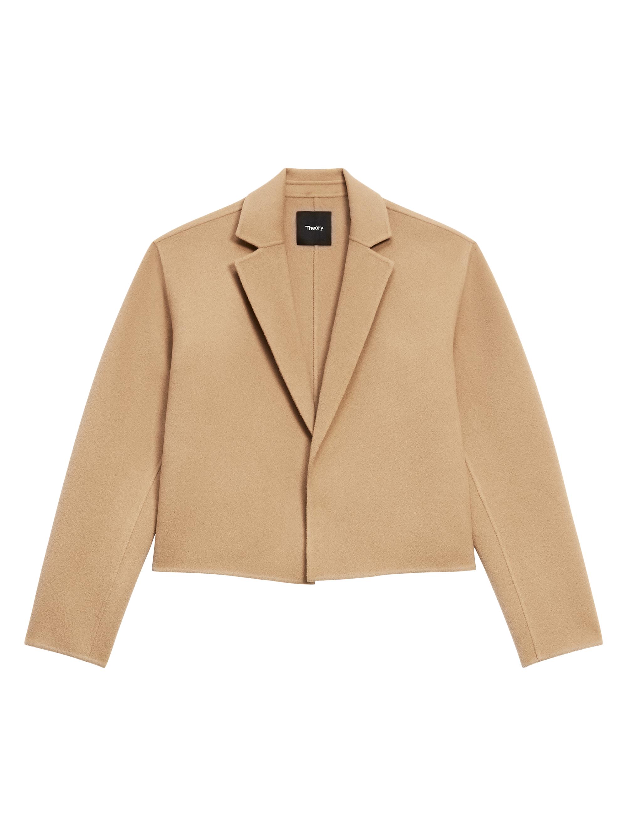 Theory Women's Relaxed Wool Cardigan Jacket - New Camel