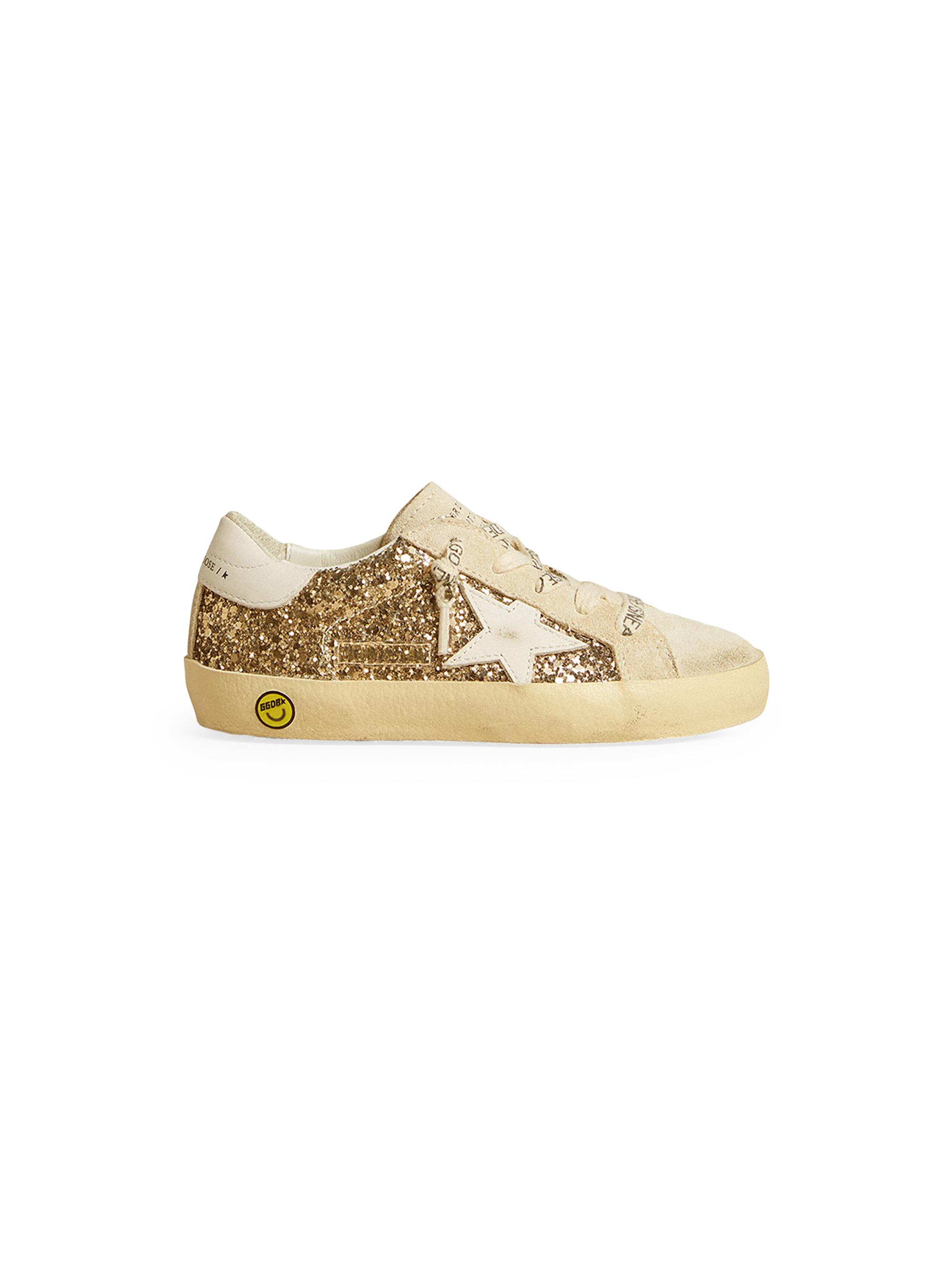 Golden Goose Baby Girl's, Little Girl's & Girl's Super Star Glitter Suede Sneakers - Brown 12.5 (Child)