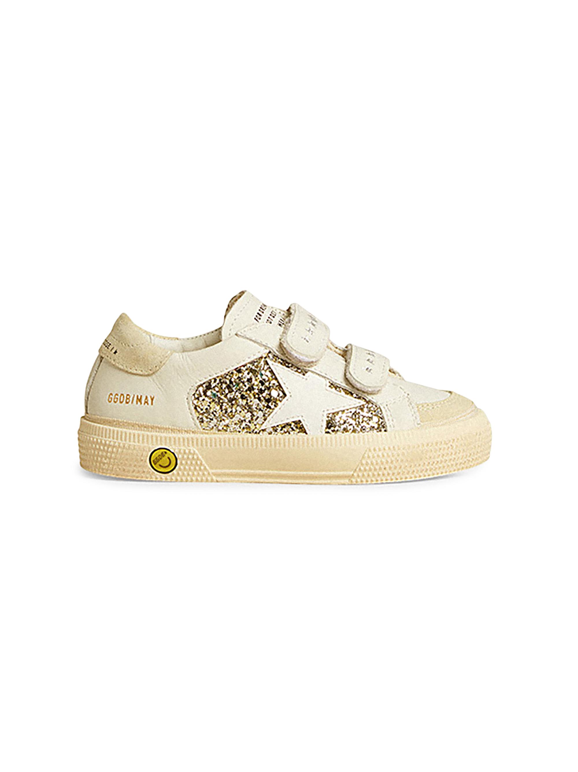 Golden Goose Baby Girl's, Little Girl's & Girl's Glitter Suede Sneakers - White Platinum 6 (Child)