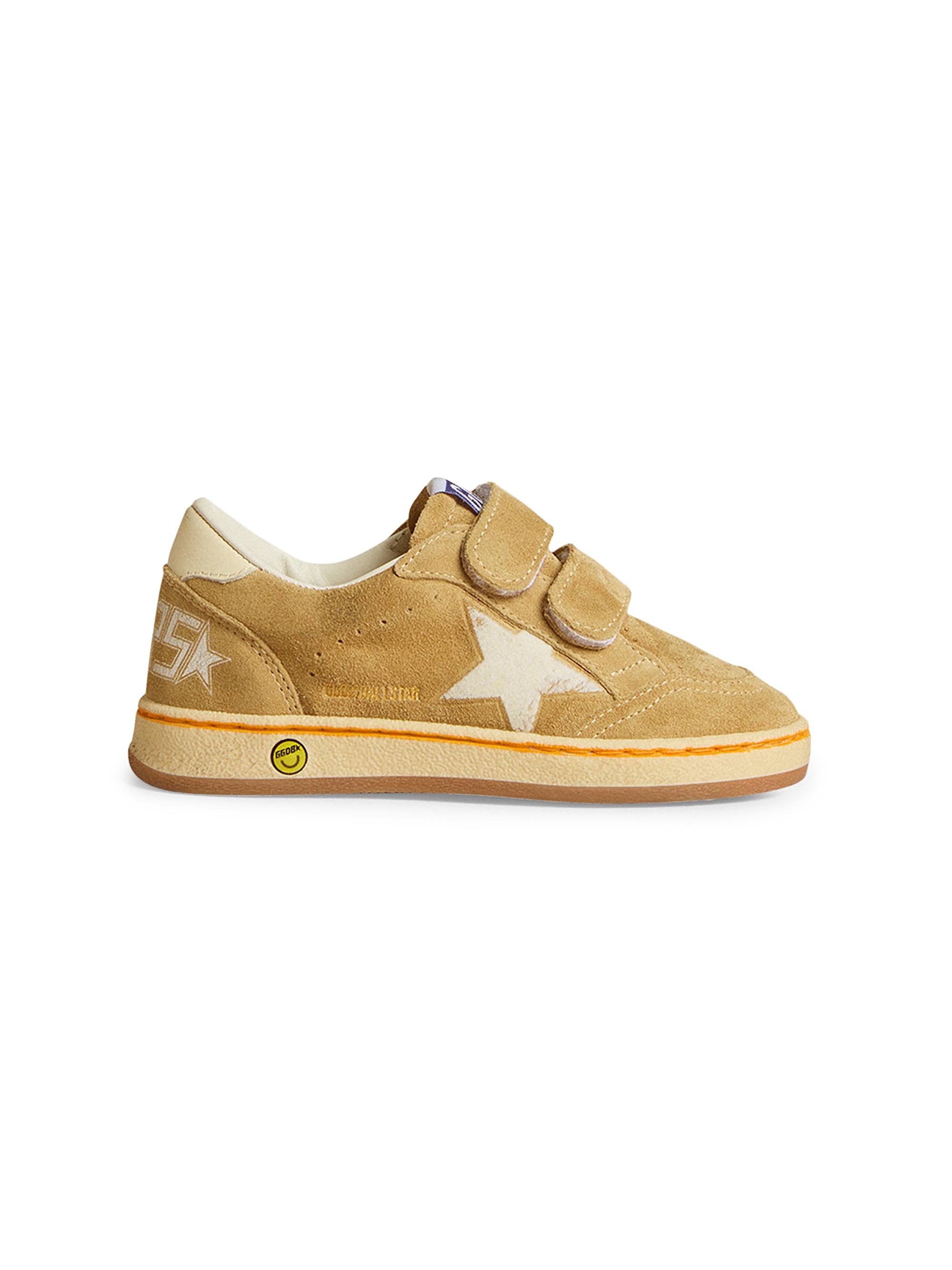 Golden Goose Bbay's, Little Kid's & Kid's Ballstar Suede Flocked Star Sneakers - Sand 3 (Child)