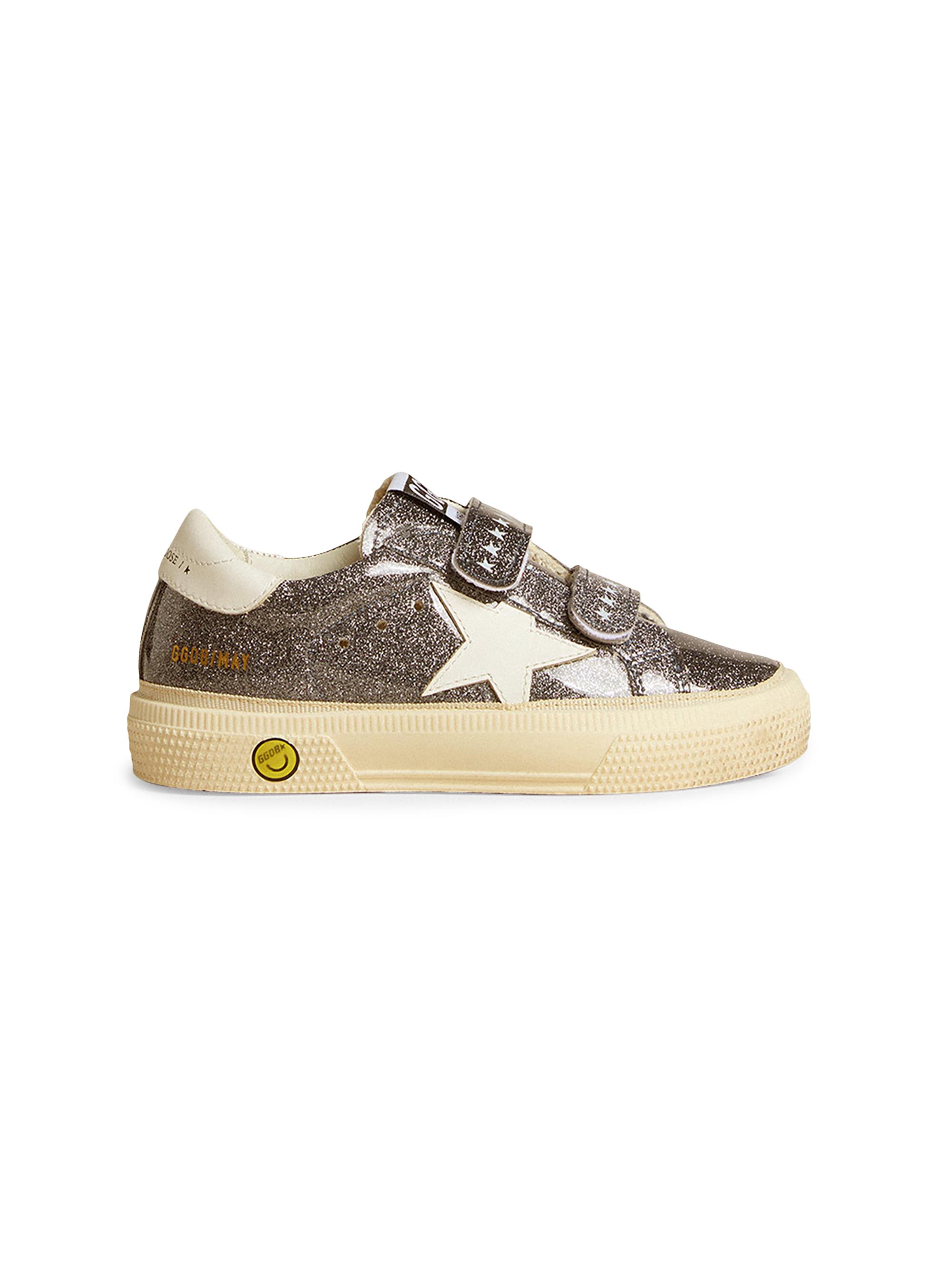 Golden Goose Baby's, Little Kid's & Kid's May School Laminated Glitter Platform Sneakers - Antracite 3 (Child)
