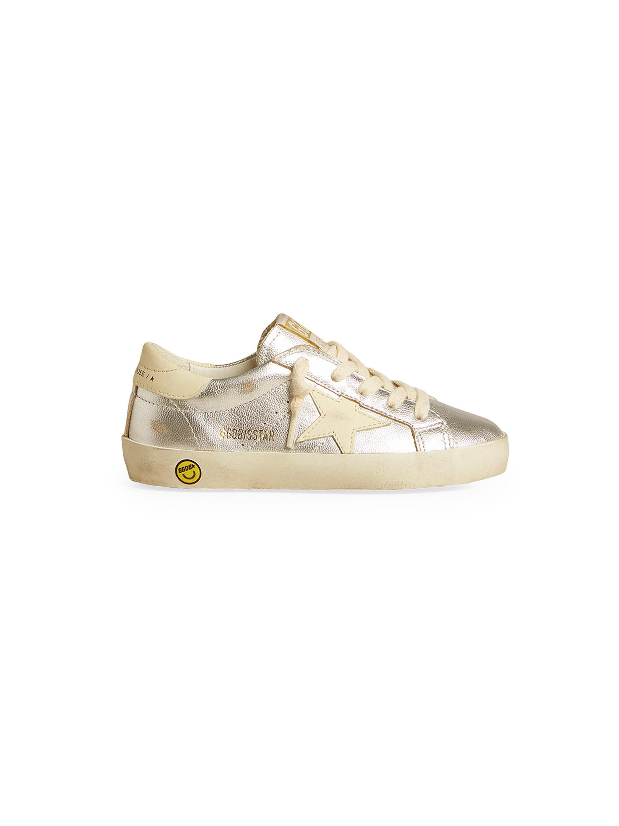 Golden Goose Baby Girl's, Little Girl's & Girl's Super Star Laminated Leather Sneakers - Silver 1 (Child)